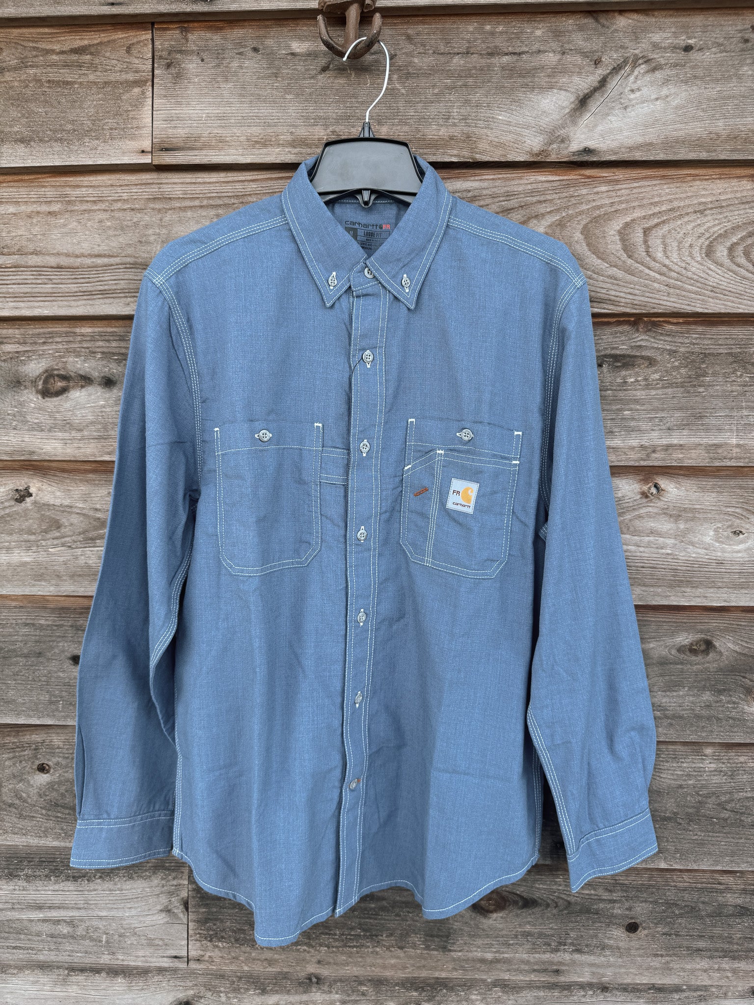 104138-437 | FR Force Loose Fit Lightweight Shirt in Steel Blue