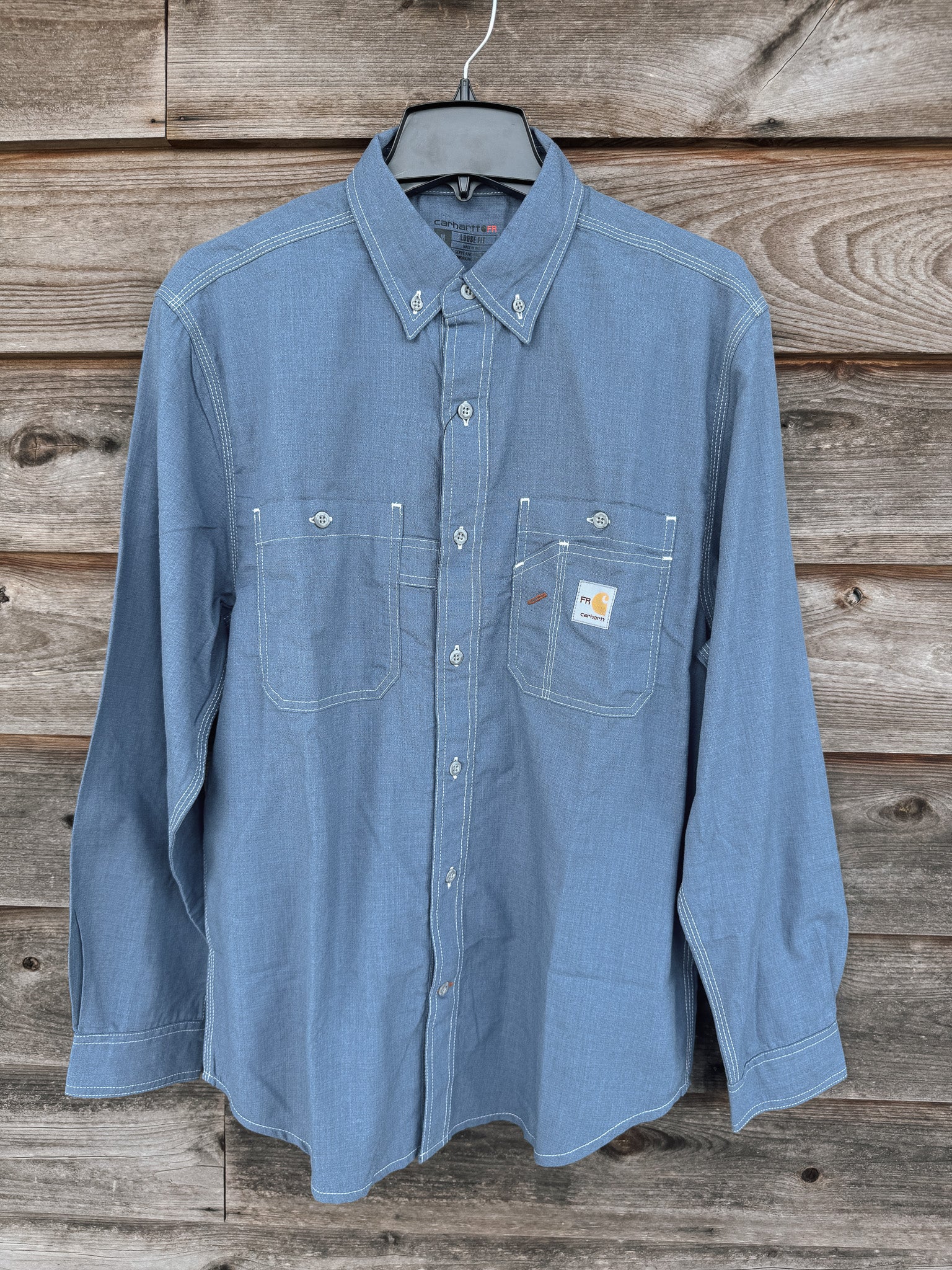 104138-437 | FR Force Loose Fit Lightweight Shirt in Steel Blue
