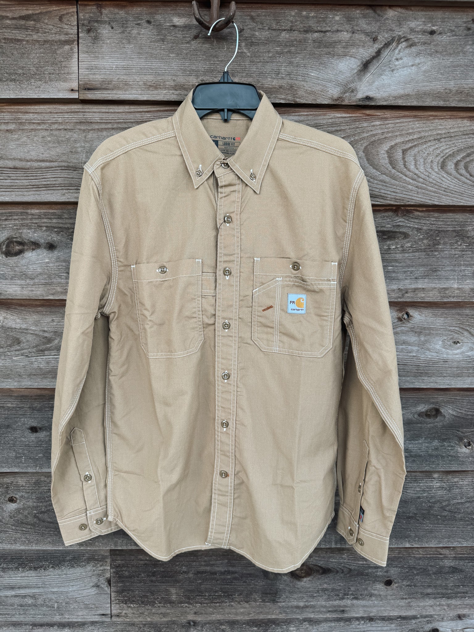 104138 | FR Force Loose Fit Lightweight Shirt in Dark Khaki