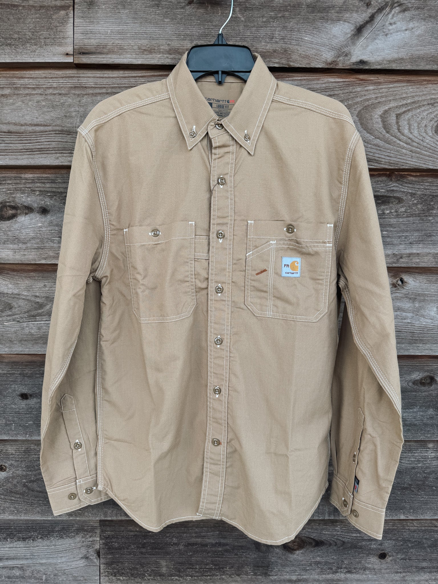 104138 | FR Force Loose Fit Lightweight Shirt in Dark Khaki