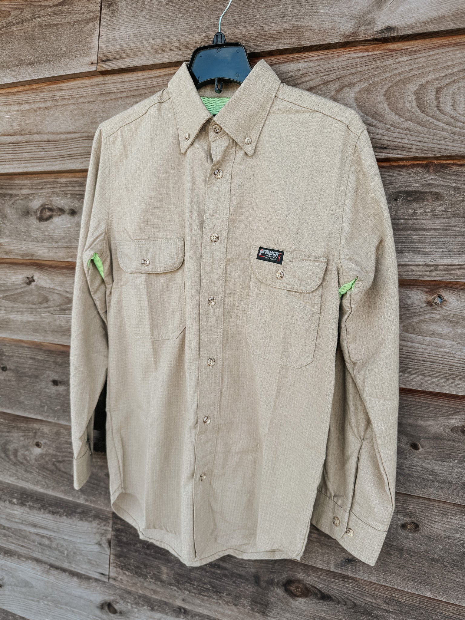 SBS1003 | FR Summit Breeze Button Up Shirt in Tan
