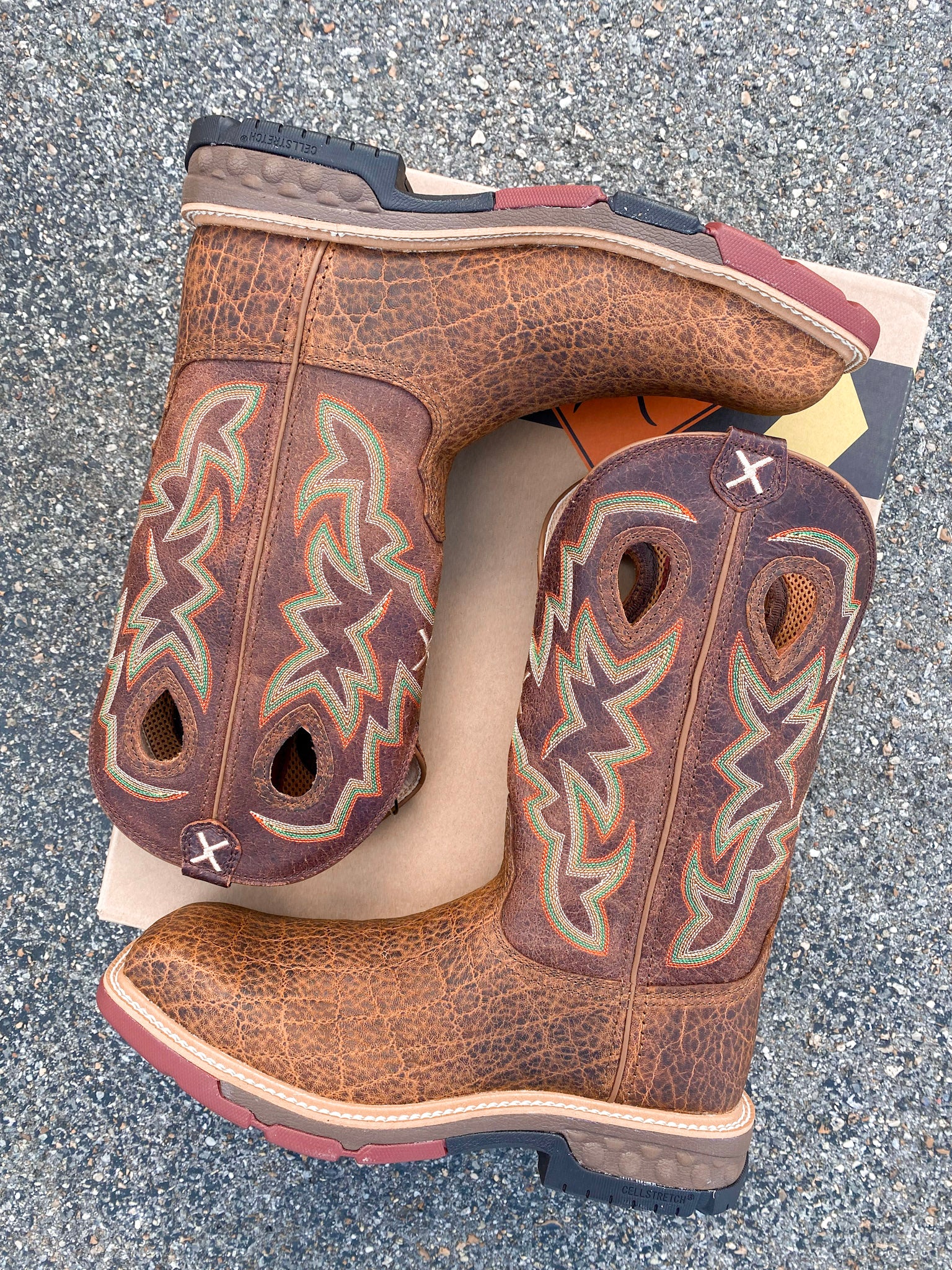 MXBN001 | Elephant Print Square Nano Toe Work Boots
