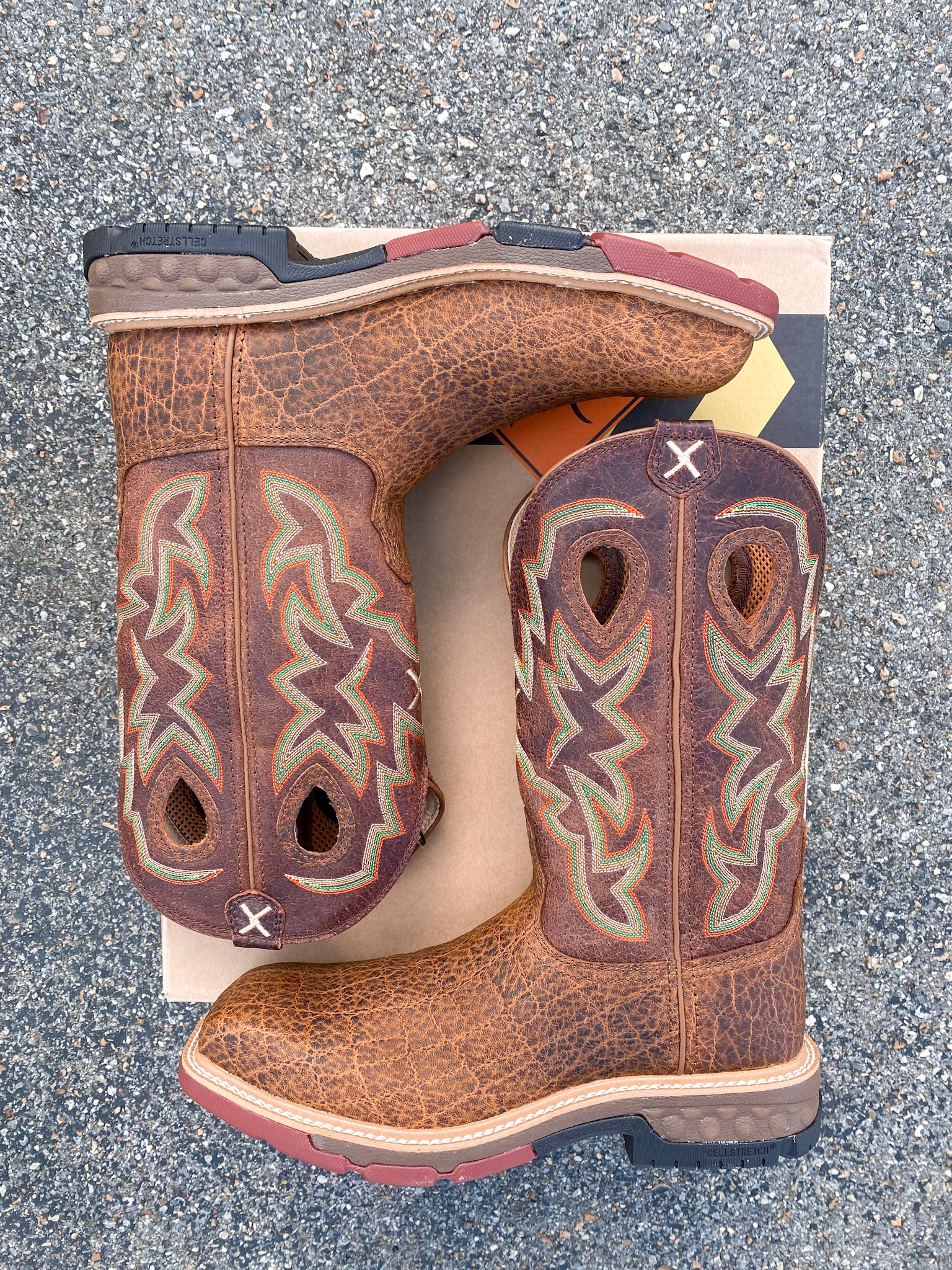 MXBN001 | Elephant Print Square Nano Toe Work Boots