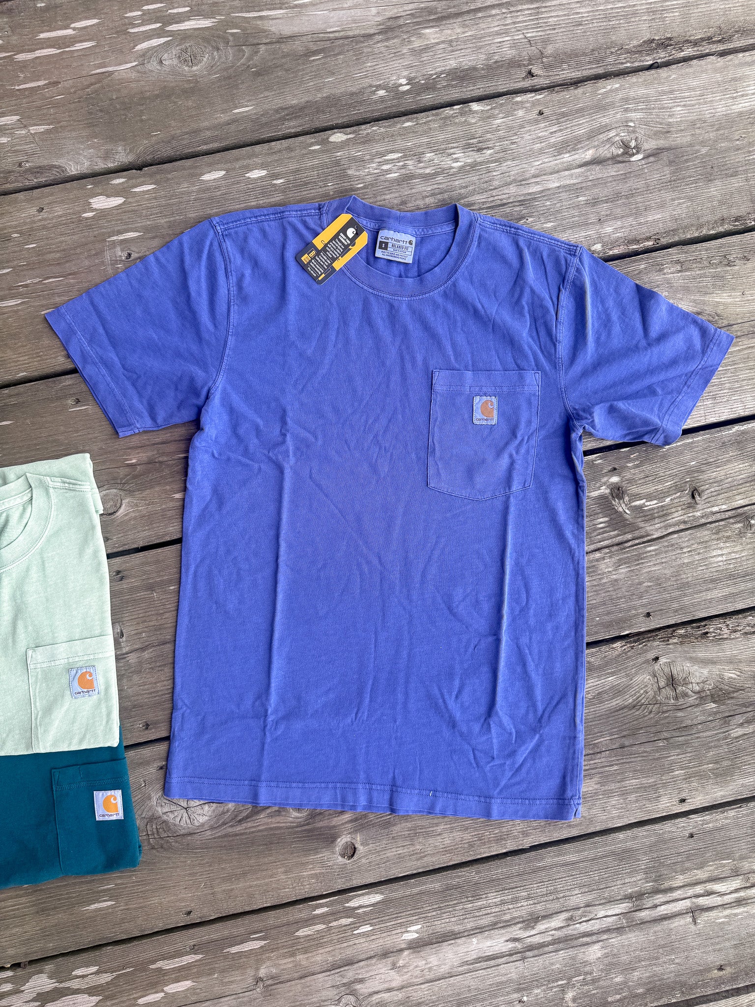 106252-Ho2 | Re-Engineered Relaxed Fit Lightweight Garment Dyed T-Shirt in Lunar Blue