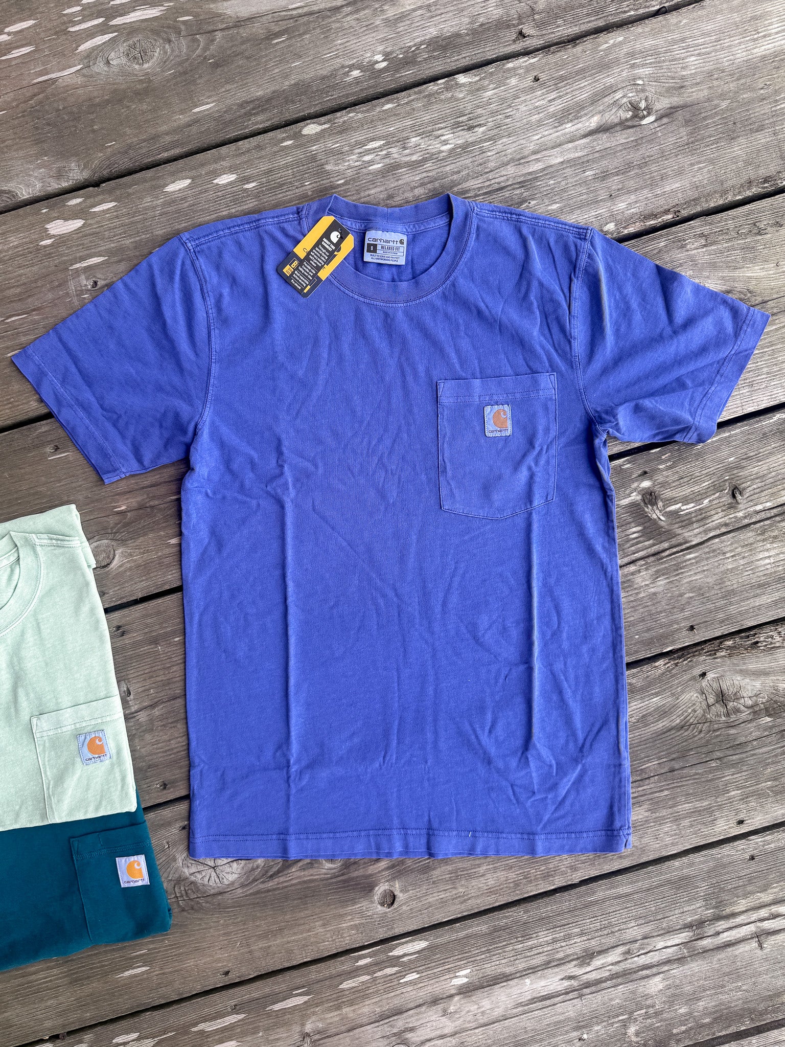 106252-Ho2 | Re-Engineered Relaxed Fit Lightweight Garment Dyed T-Shirt in Lunar Blue