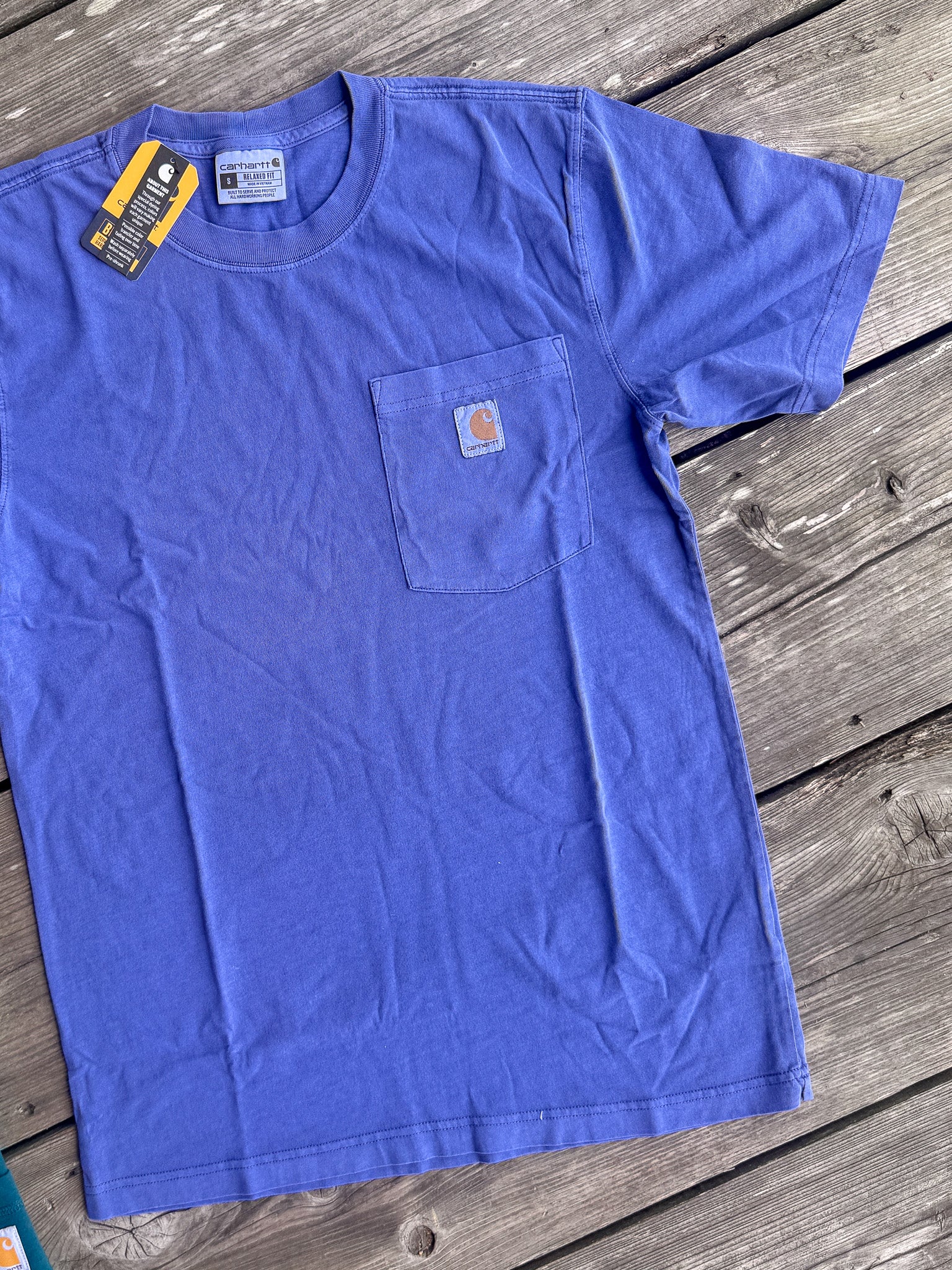 106252-Ho2 | Re-Engineered Relaxed Fit Lightweight Garment Dyed T-Shirt in Lunar Blue