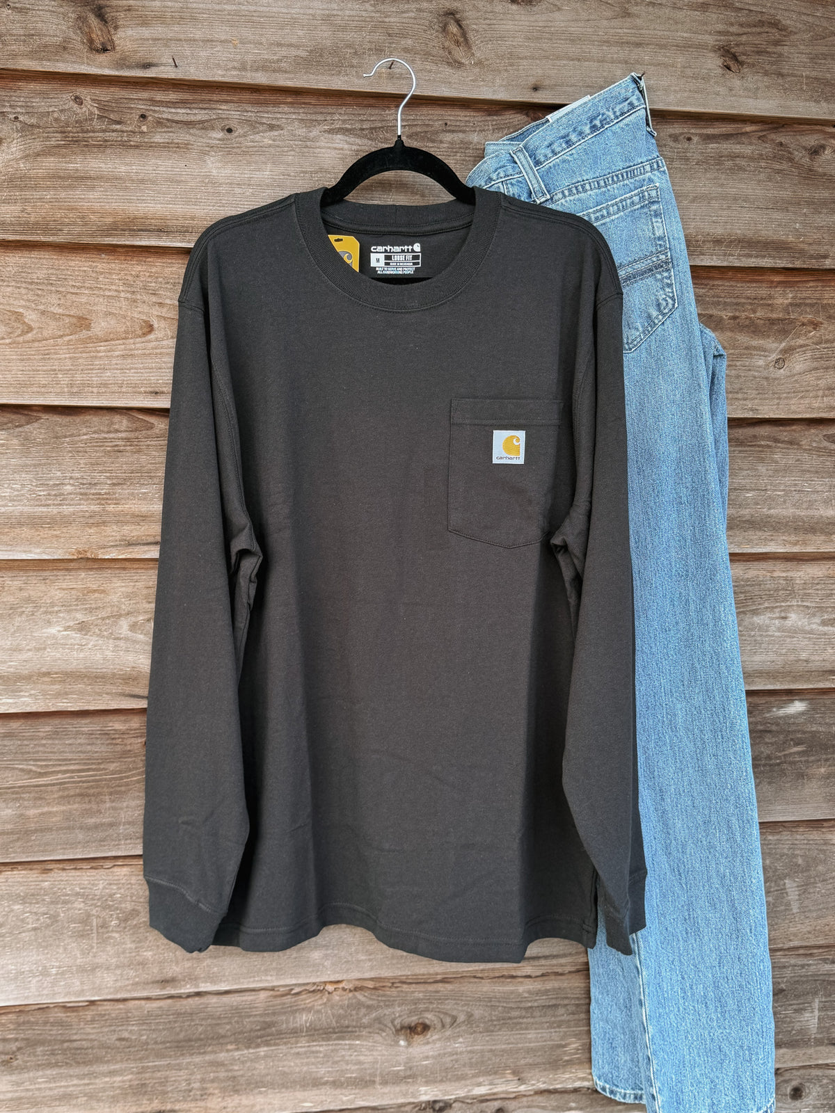 K126-BLK | Dearborn Loose LS T-Shirt in Black