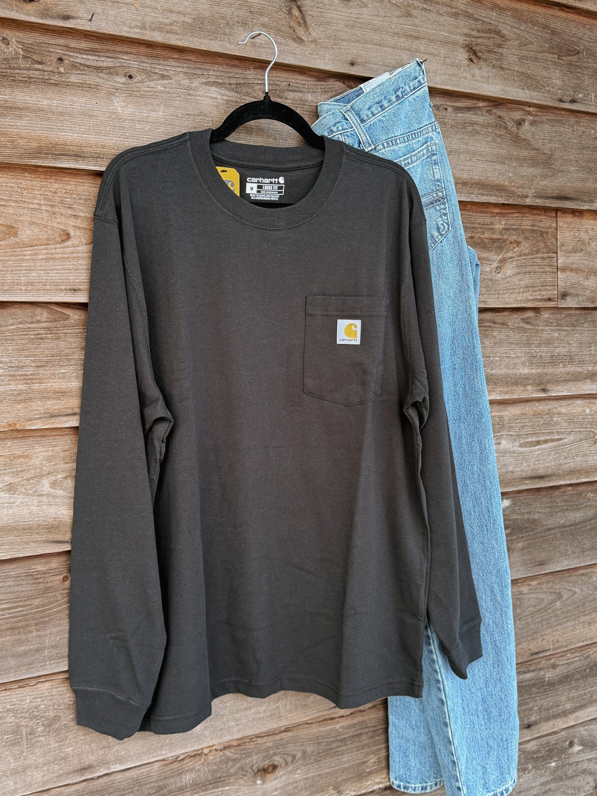 K126-BLK | Dearborn Loose LS T-Shirt in Black