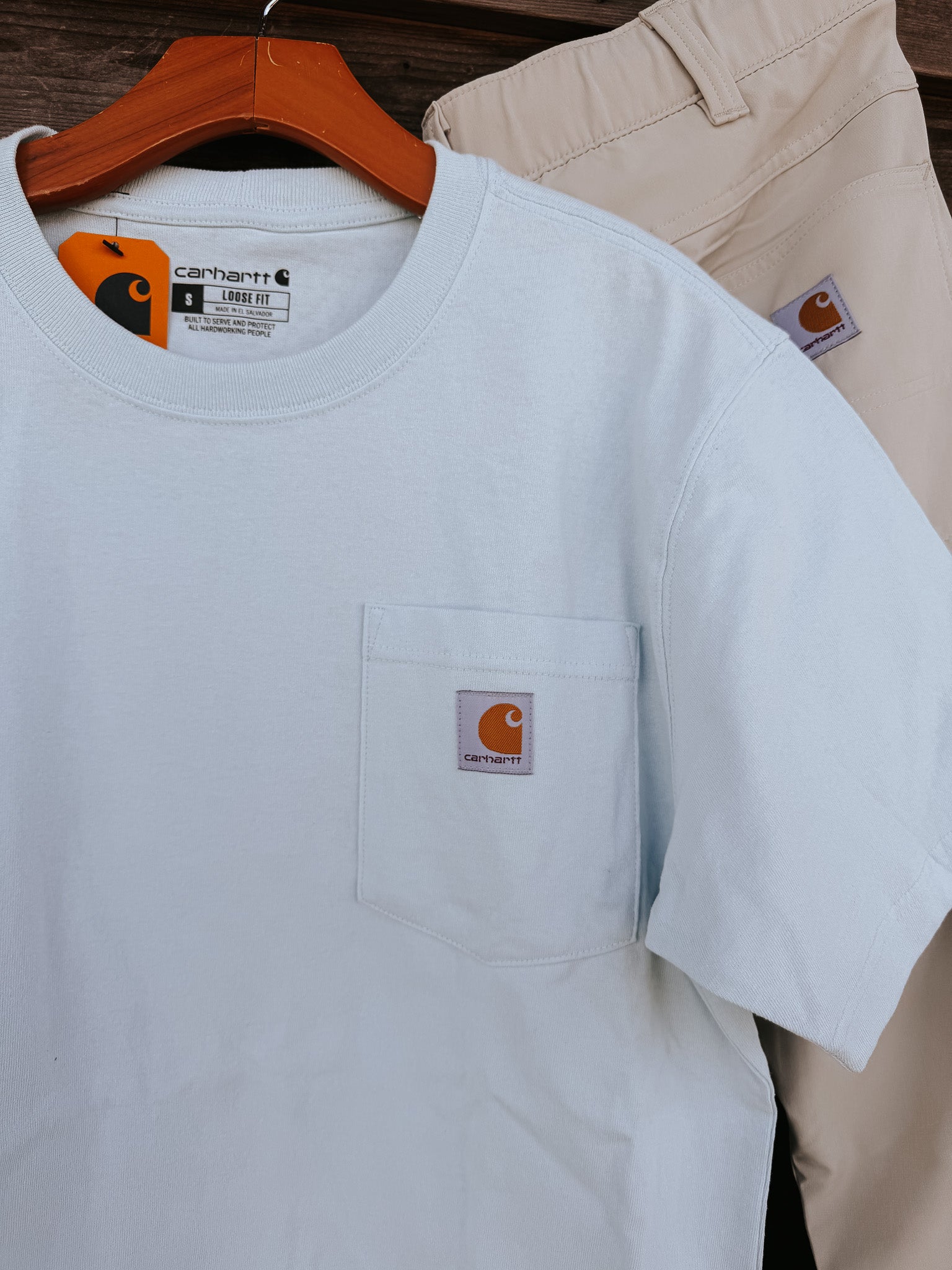 K87-HN6 | Loose Fit Heavyweight Short-Sleeve Pocket T-Shirt in Early Fog