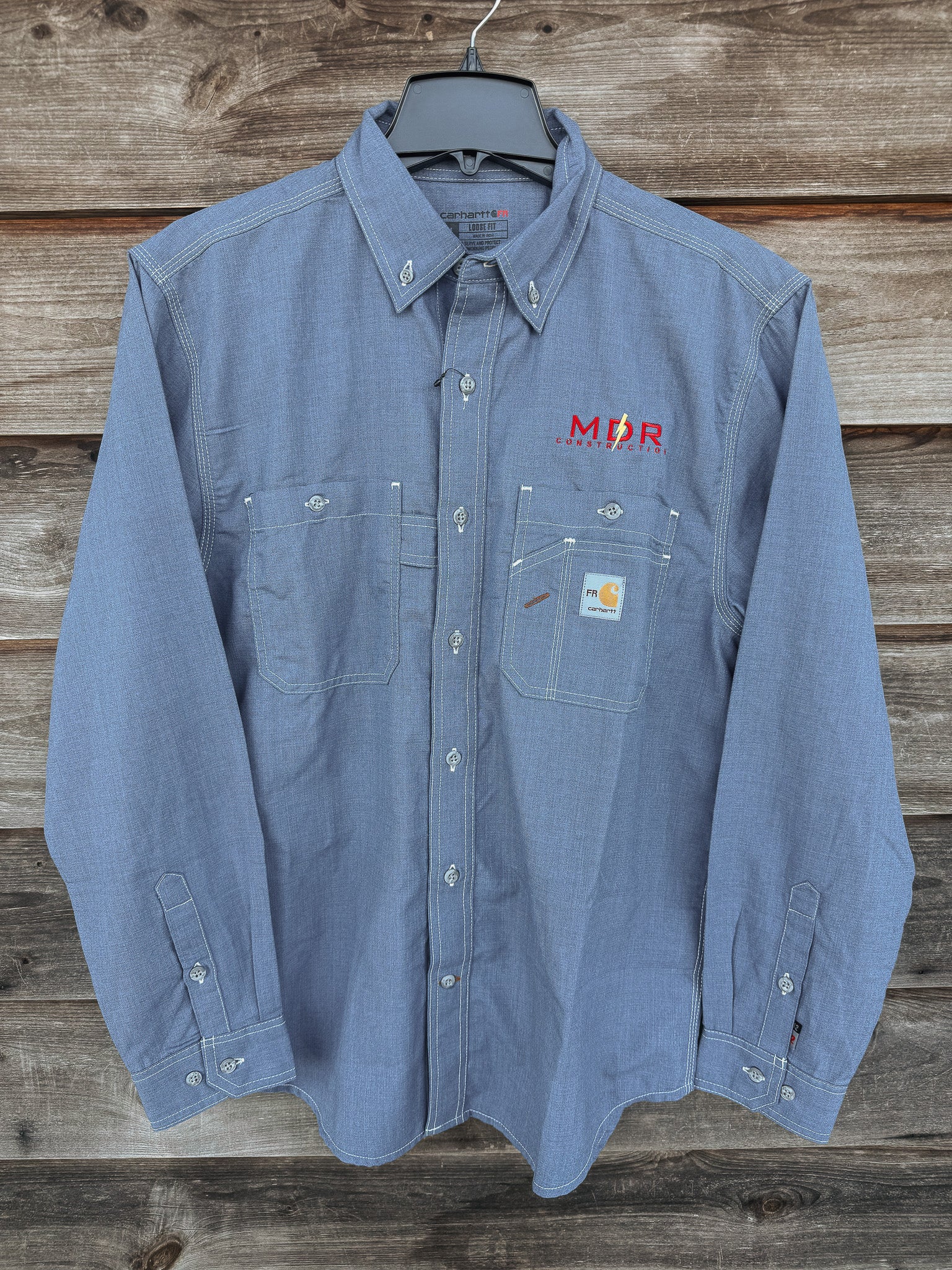 READY TO SHIP - SIZE MEDIUM ★  104138-437 | FR Force Loose Fit Lightweight Shirt in Steel Blue