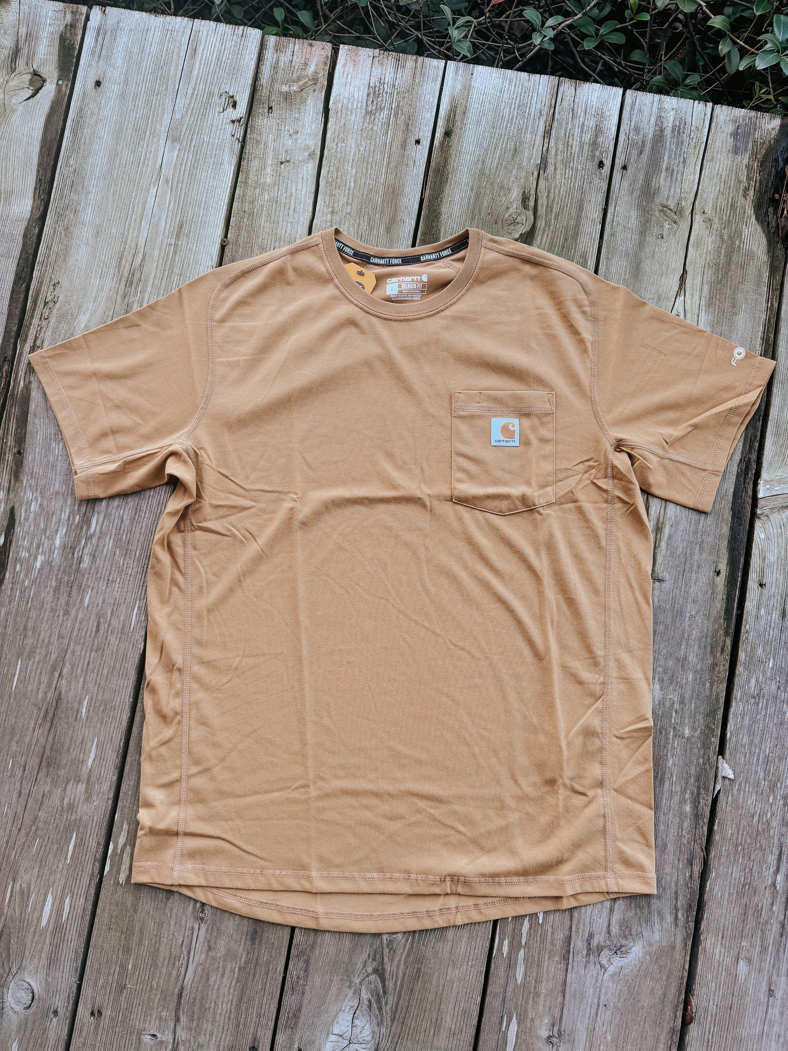 106652-Ba0 | Force Relaxed Fit Midweight Short Sleeve Pocket T-Shirt in Beached Heather
