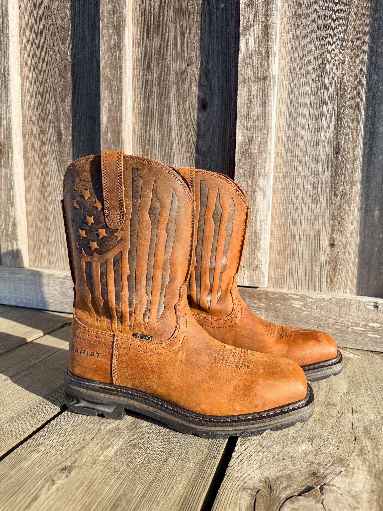 10044426 | Sierra Shock Shield Patriot Steel Toe Work Boots