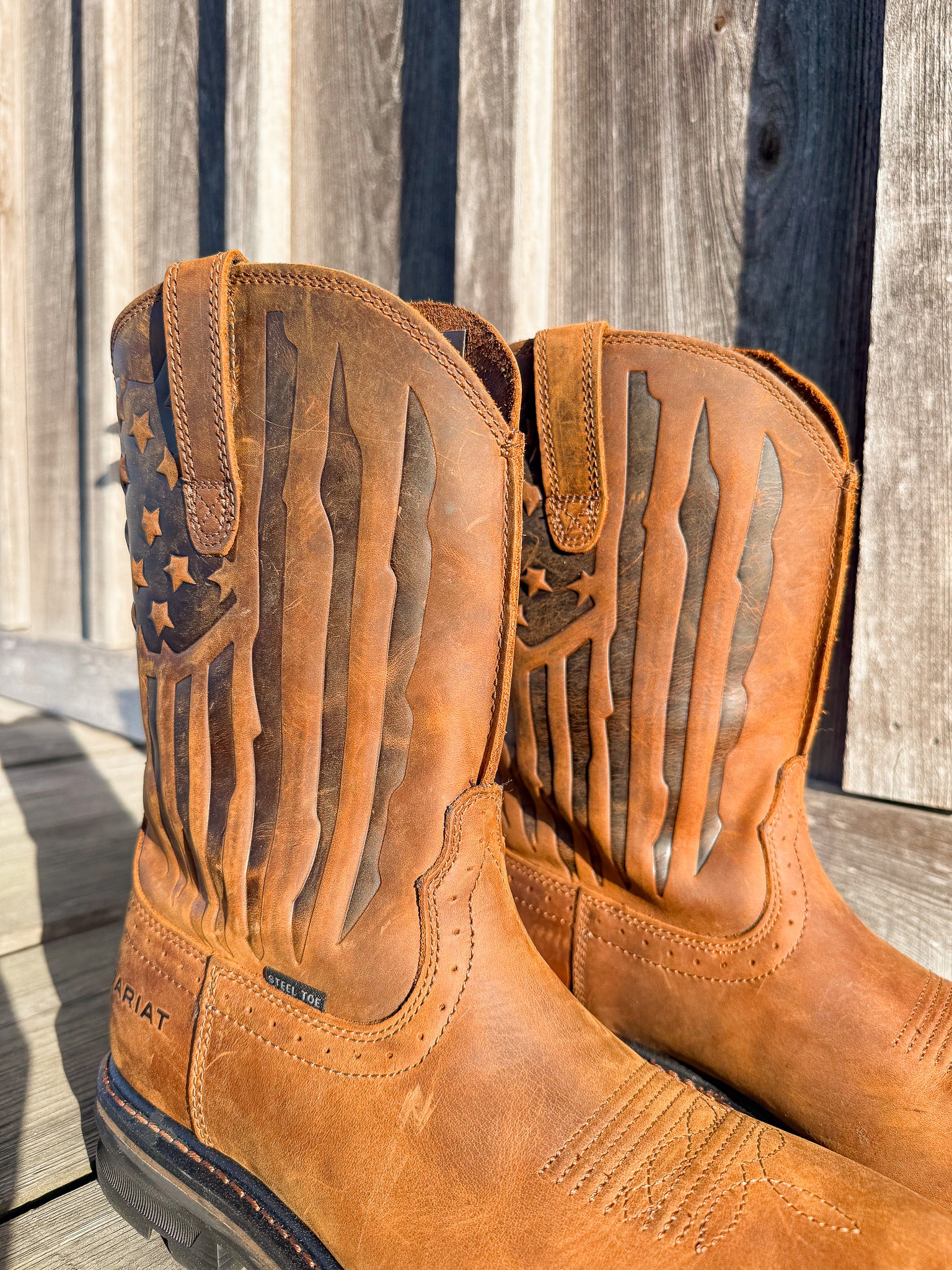 10044426 | Sierra Shock Shield Patriot Steel Toe Work Boots
