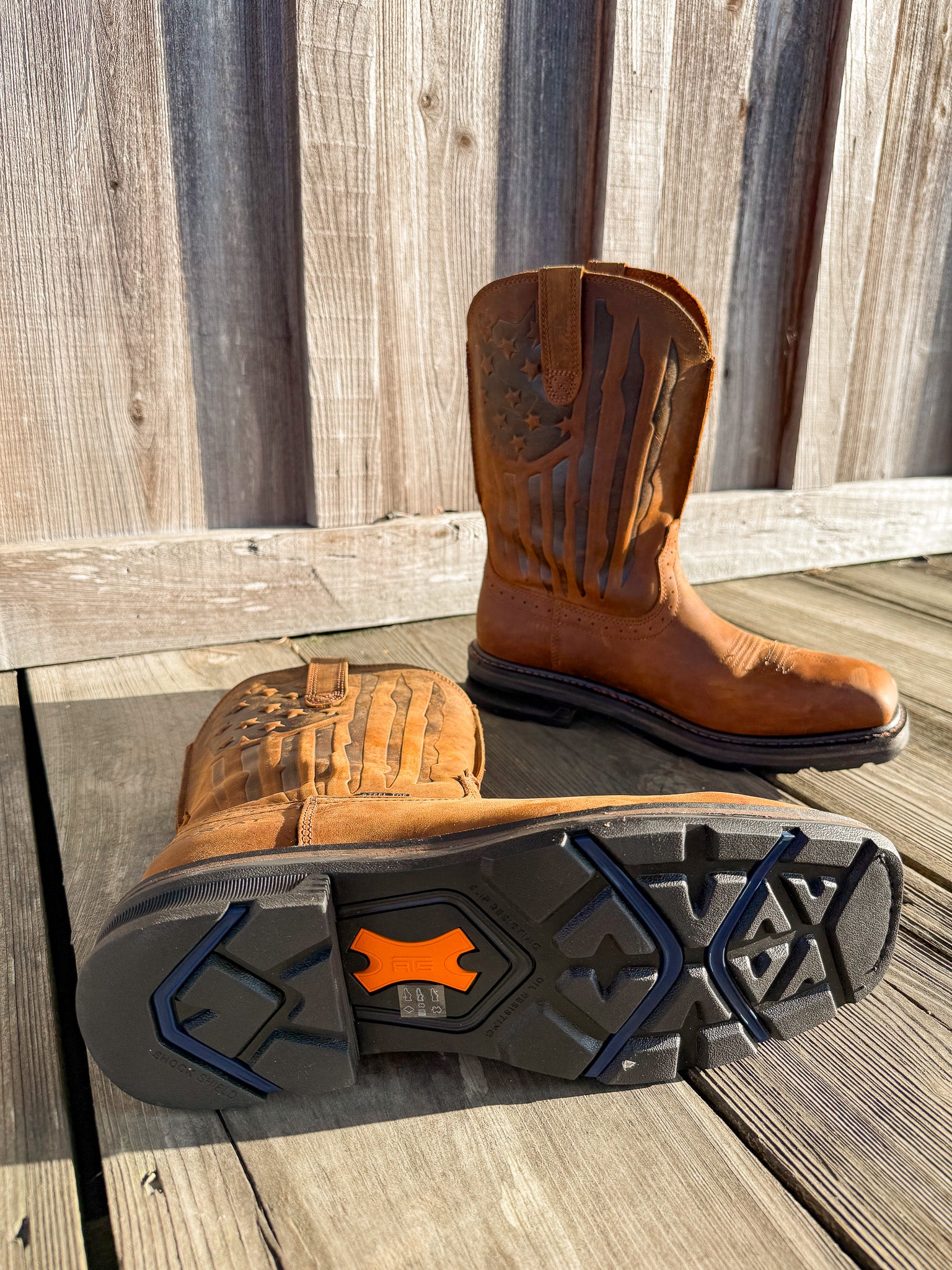 10044426 | Sierra Shock Shield Patriot Steel Toe Work Boots