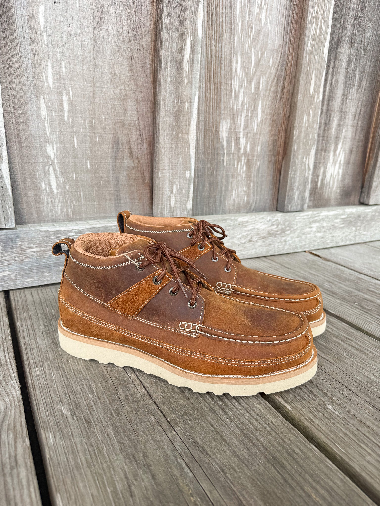 MCAS001 | 4" Wedge Sole Round Steel Toe Boots