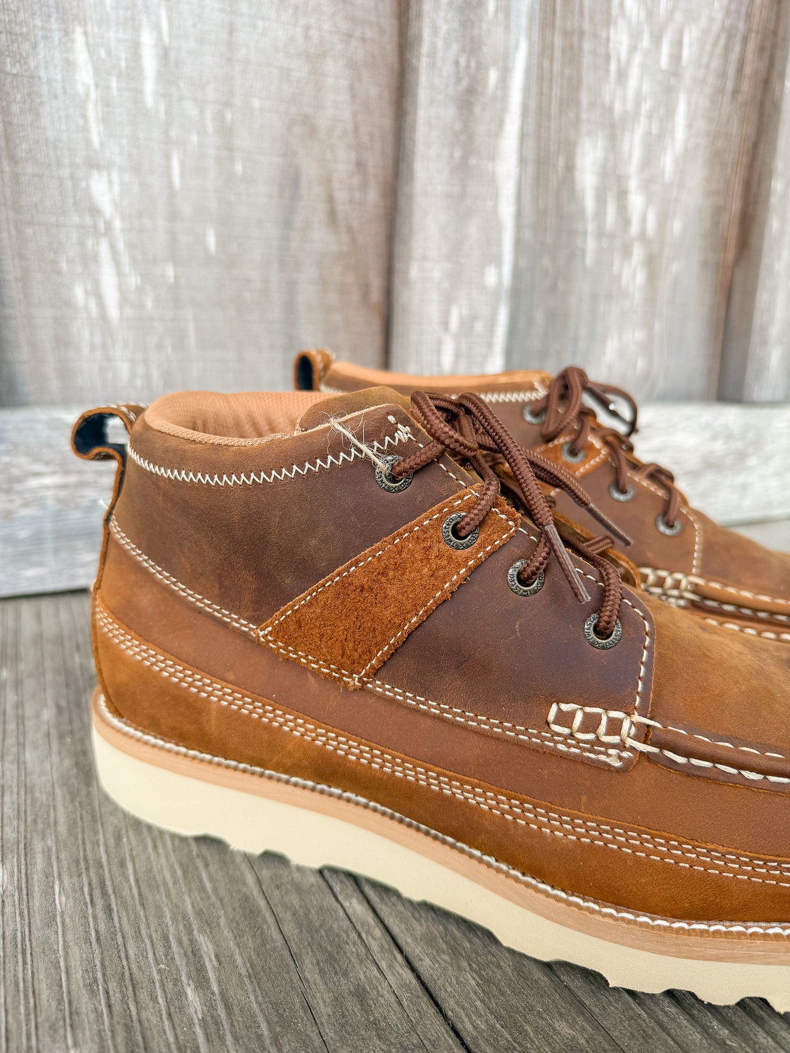 MCAS001 | 4" Wedge Sole Round Steel Toe Boots