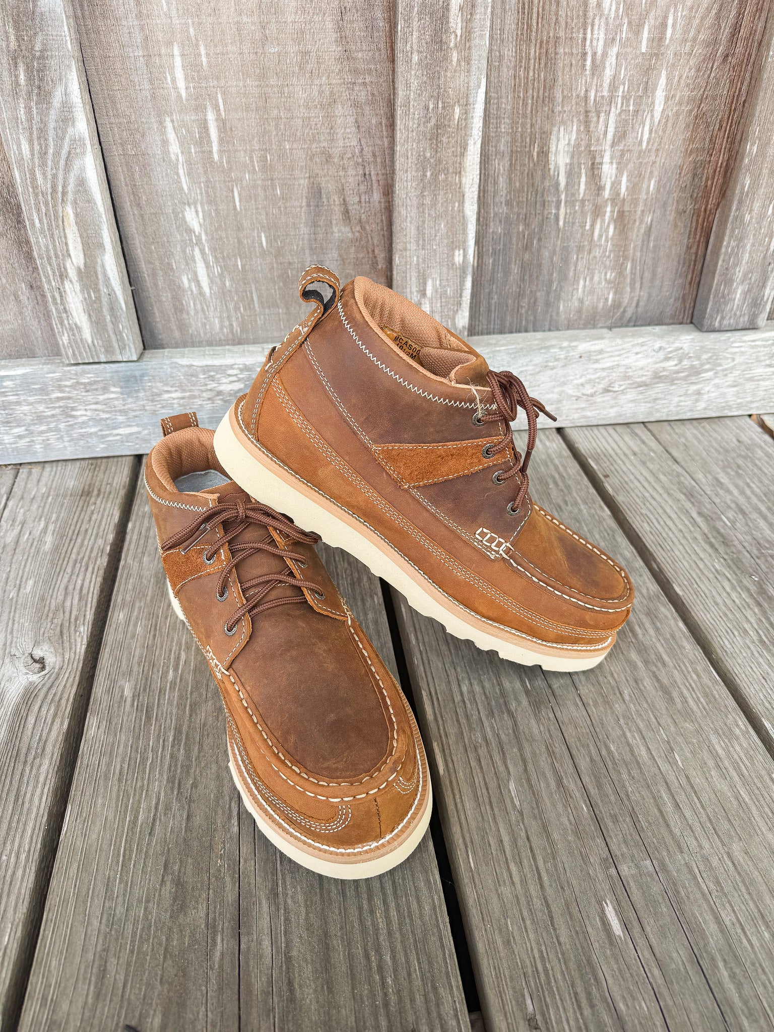 MCAS001 | 4" Wedge Sole Round Steel Toe Boots