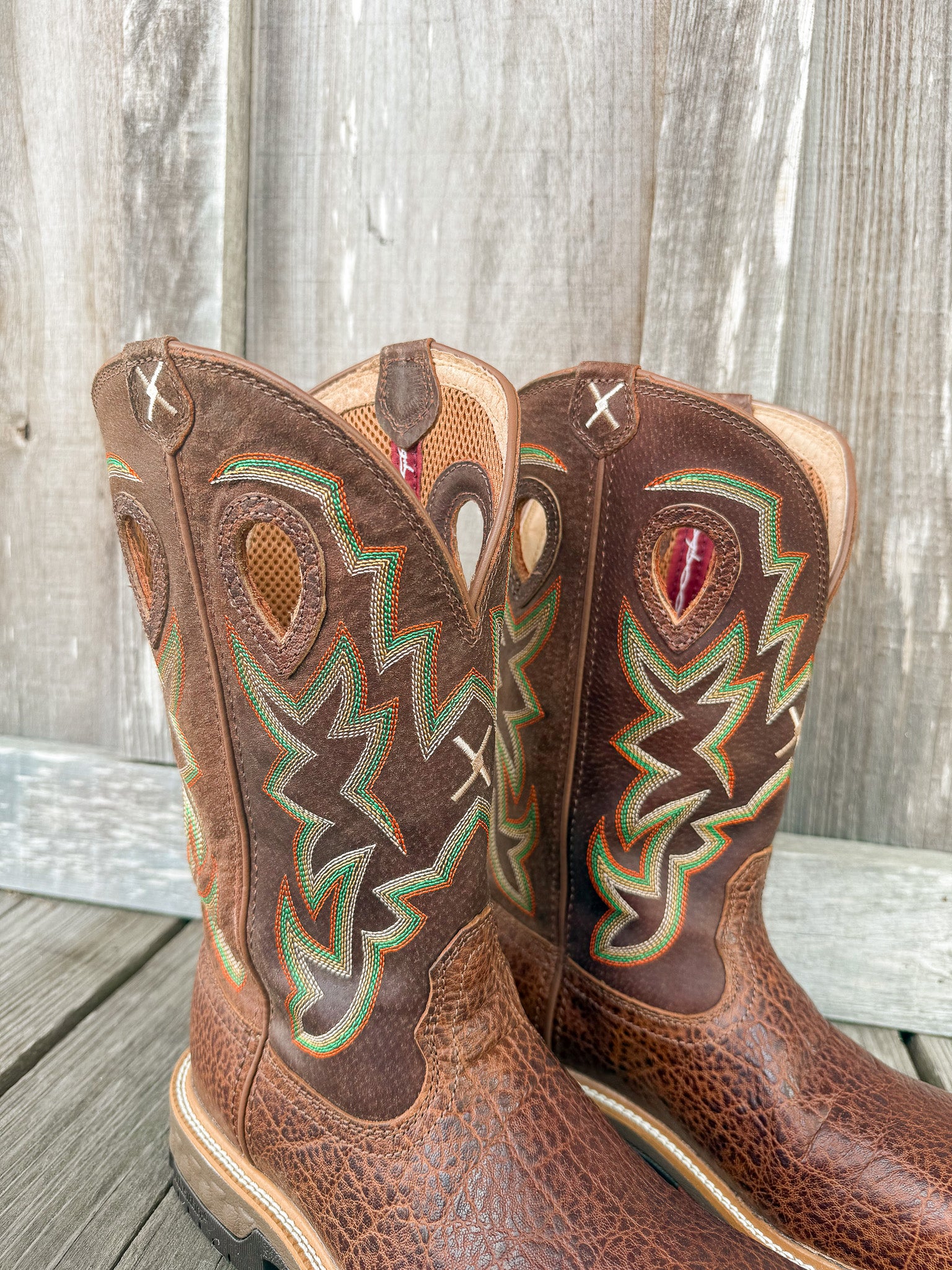 MXBN001 | Elephant Print Square Nano Toe Work Boots