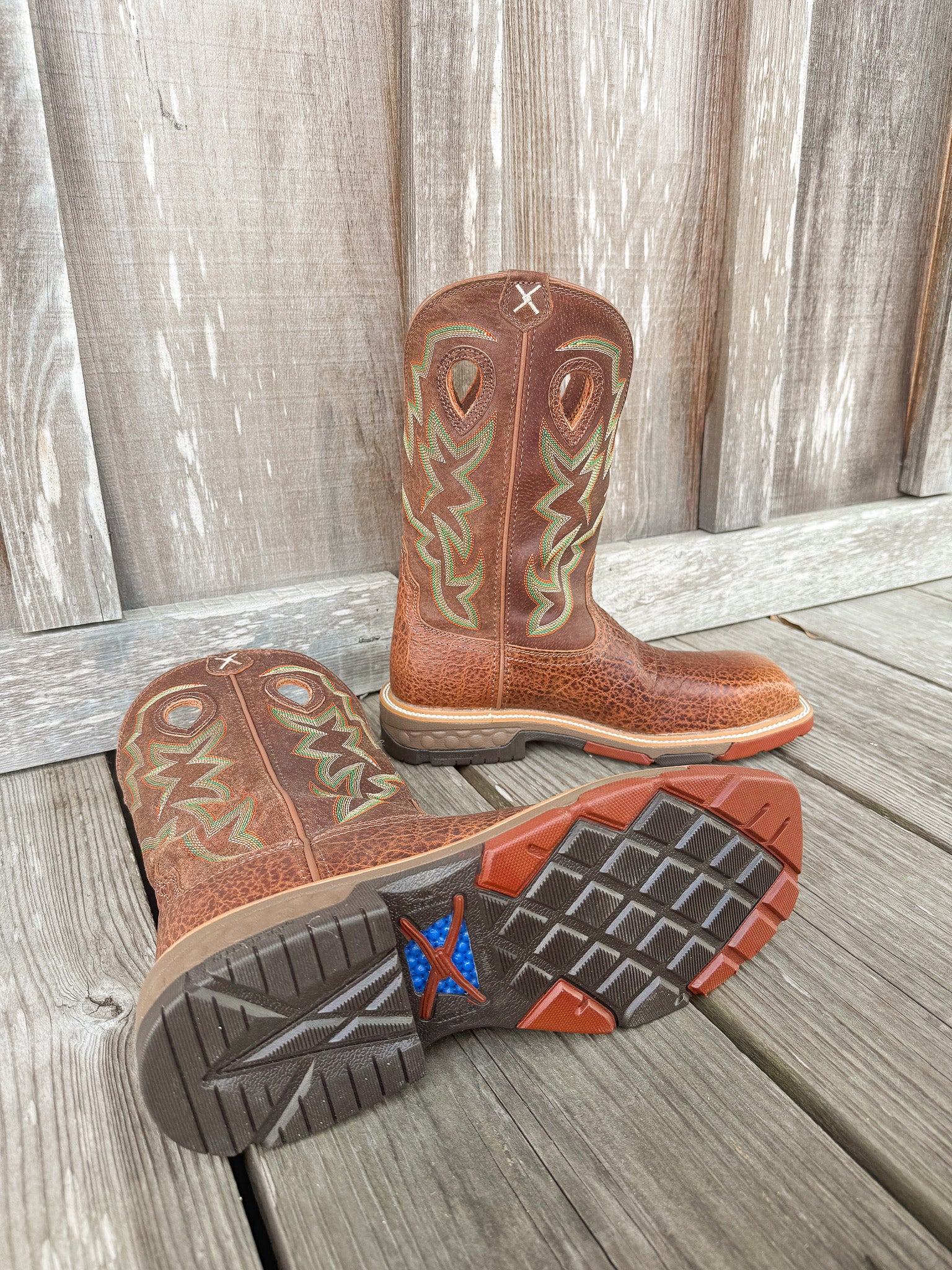 MXBN001 | Elephant Print Square Nano Toe Work Boots