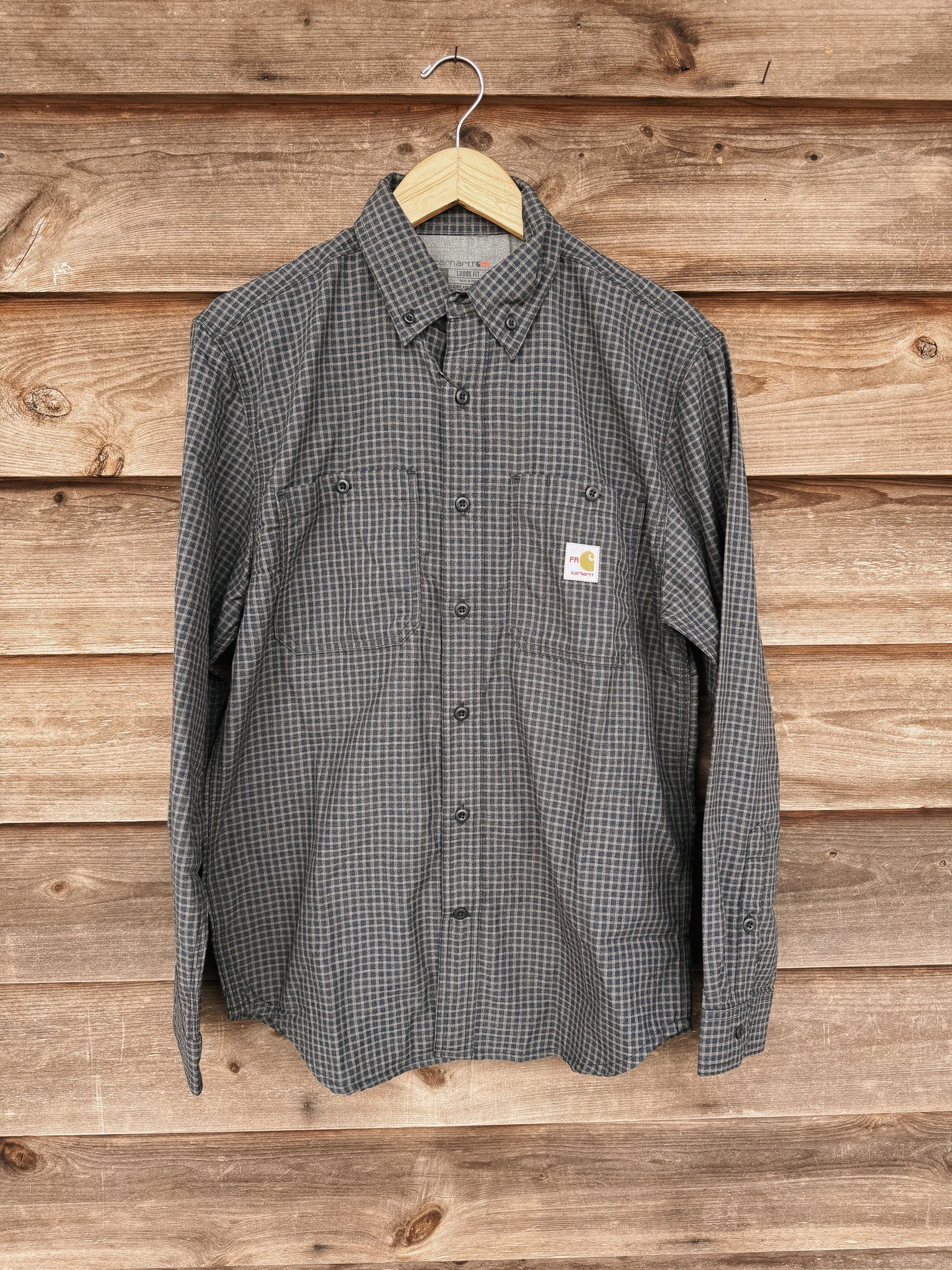 107361 | FR Force Sun Defender Plaid Shirt in Navy