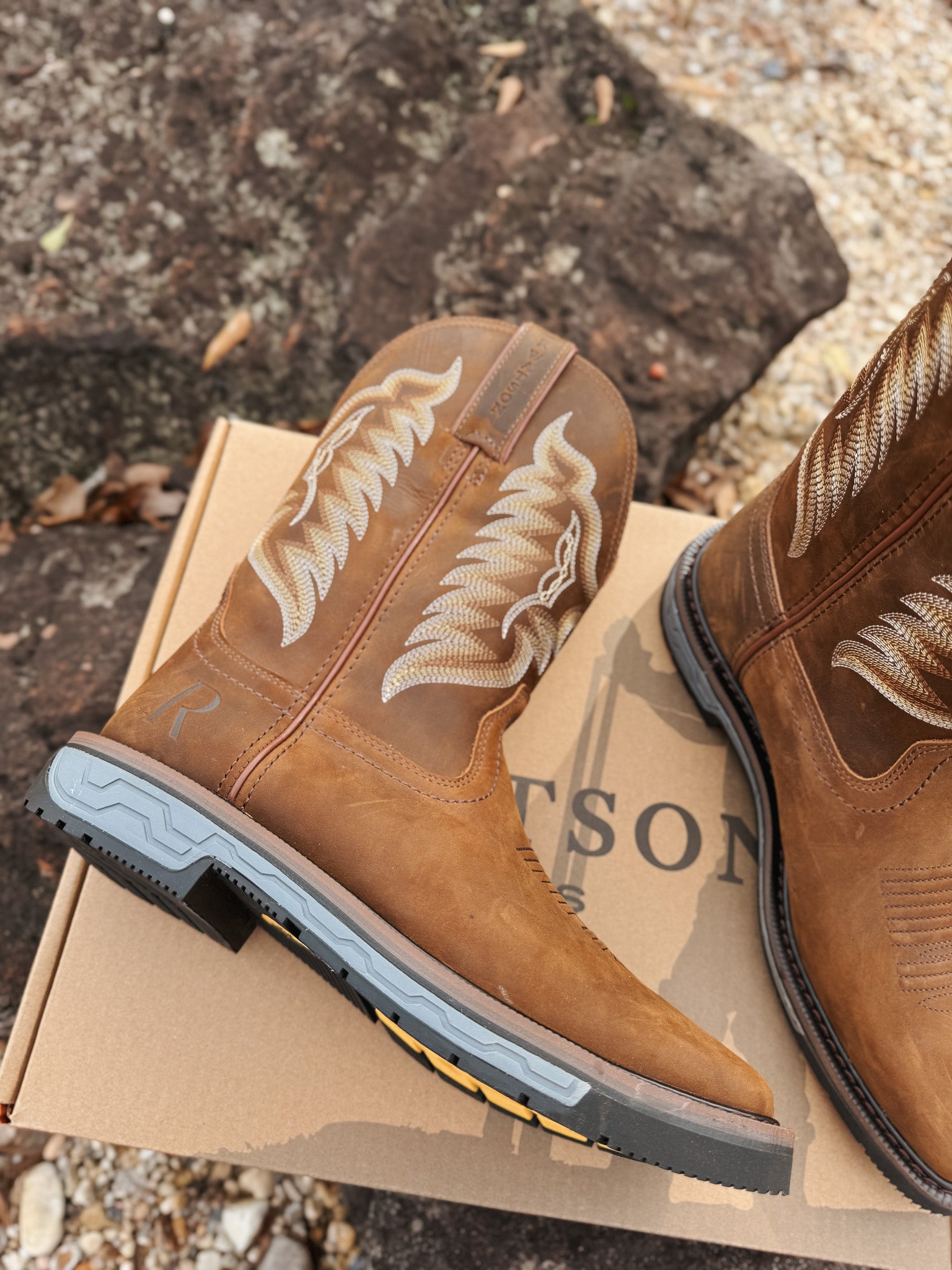 RW1804 | Crazy House Cowhide Square Toe Work Boots