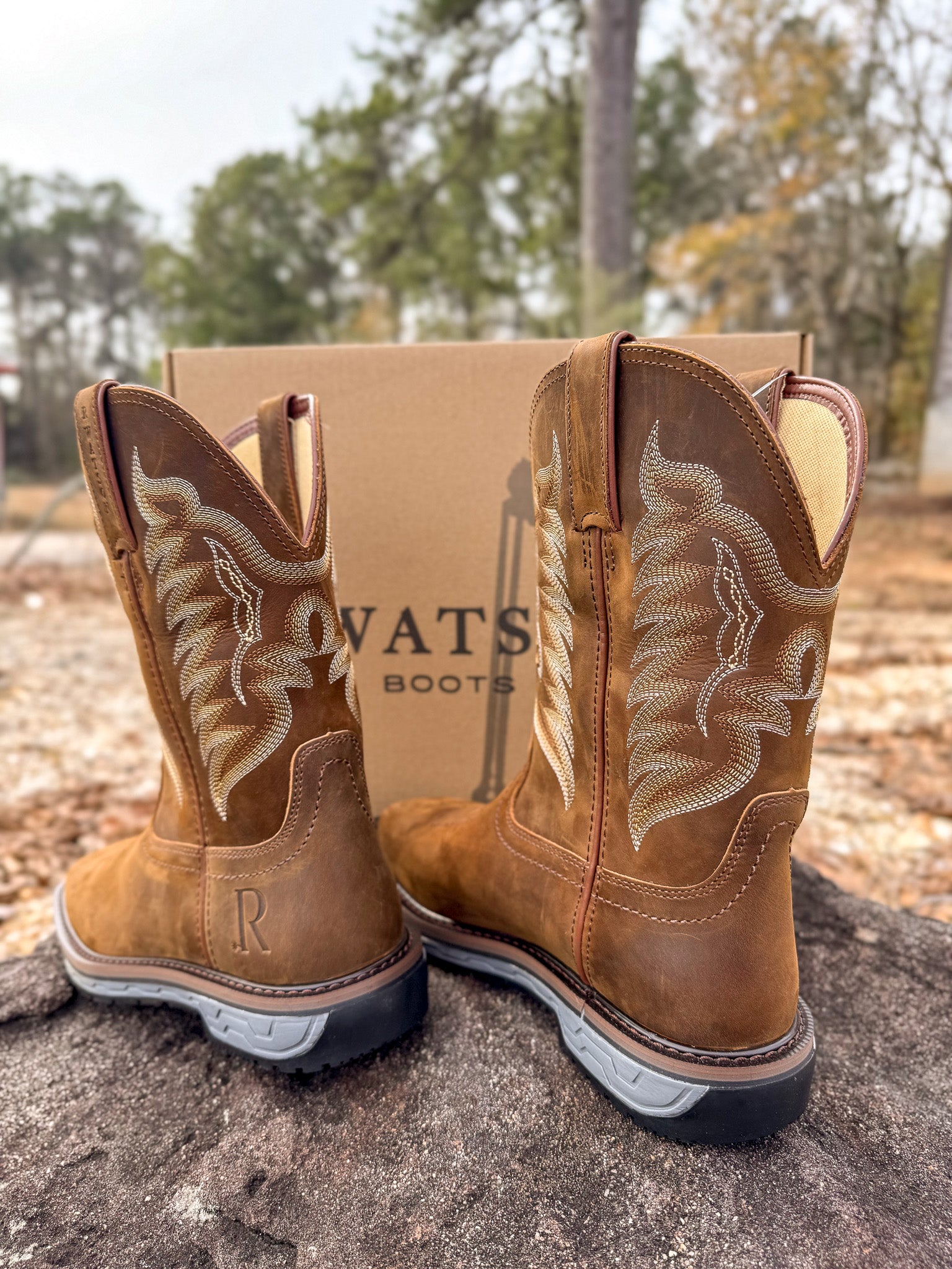 RW1804 | Crazy House Cowhide Square Toe Work Boots