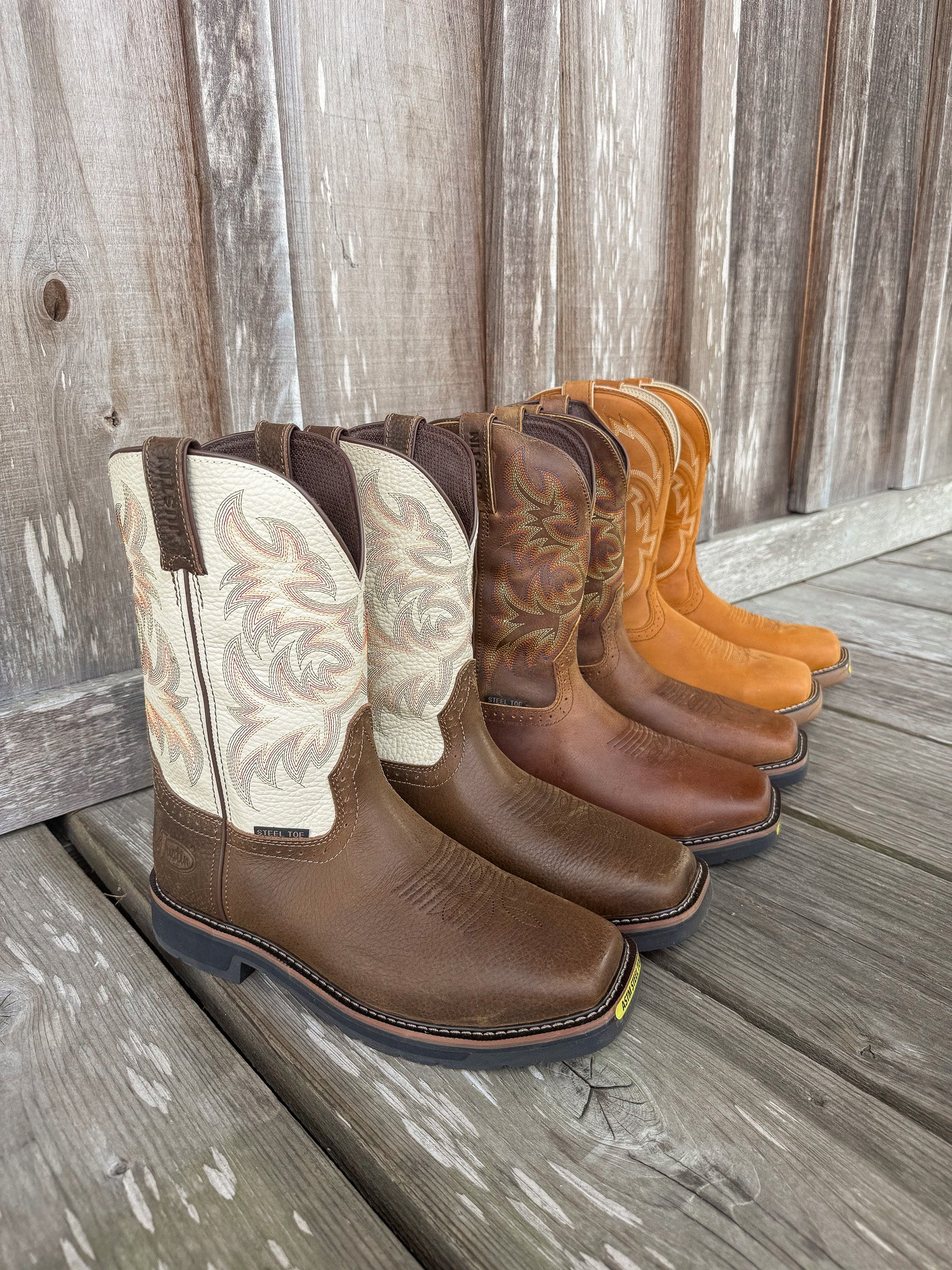SE4684 | Driller Cream Square Steel Toe Work Boots