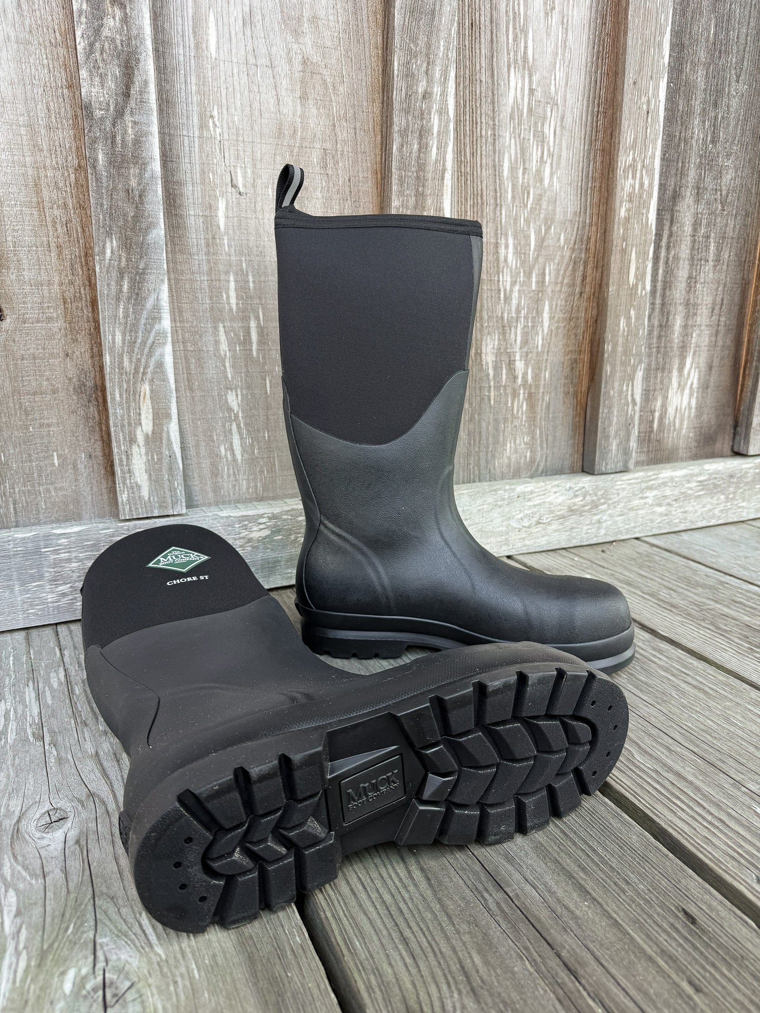 CHS000A | Black Chore Hi-Safety Steel Toe Water Boots