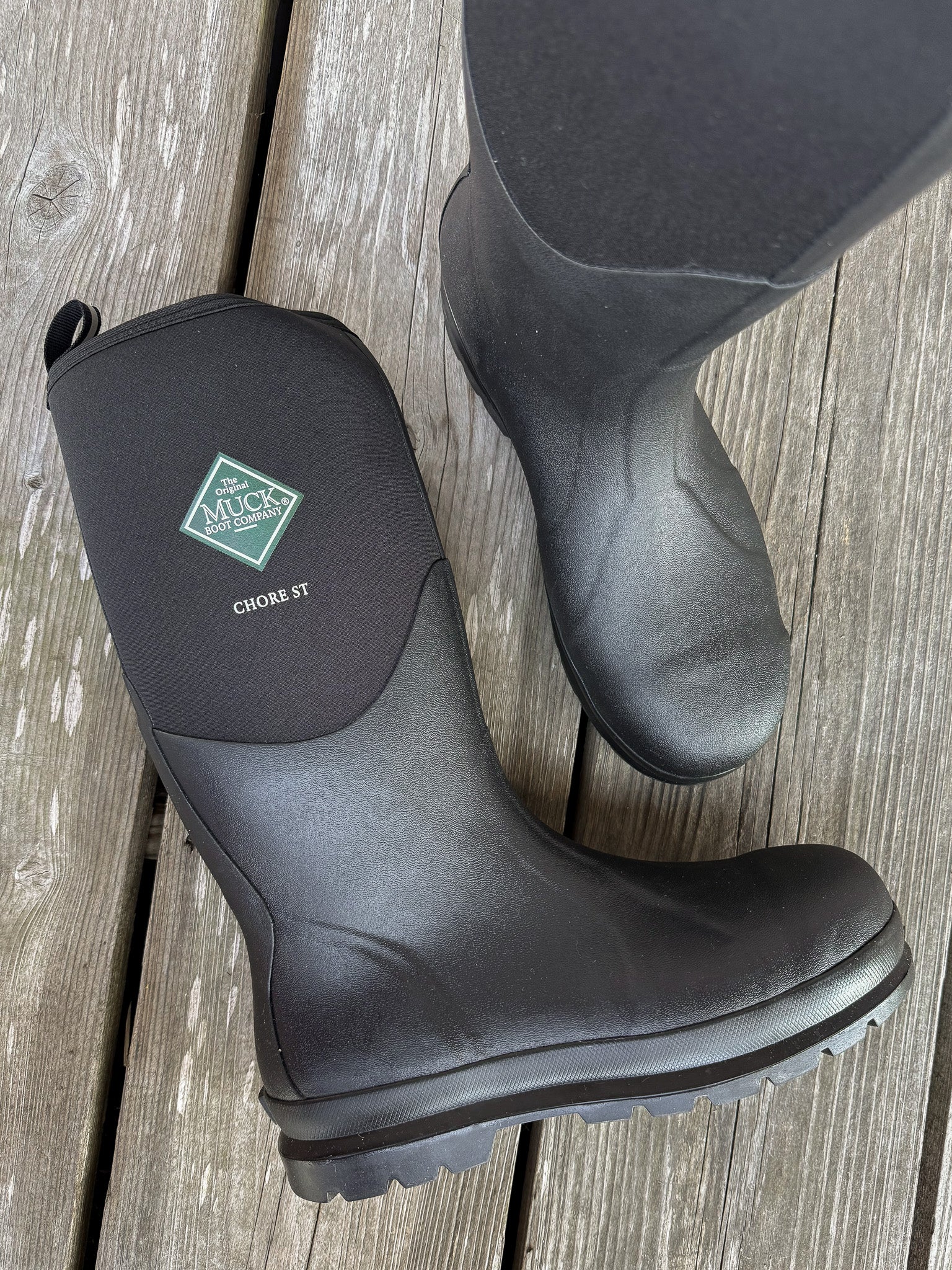 CHS000A | Black Chore Hi-Safety Steel Toe Water Boots
