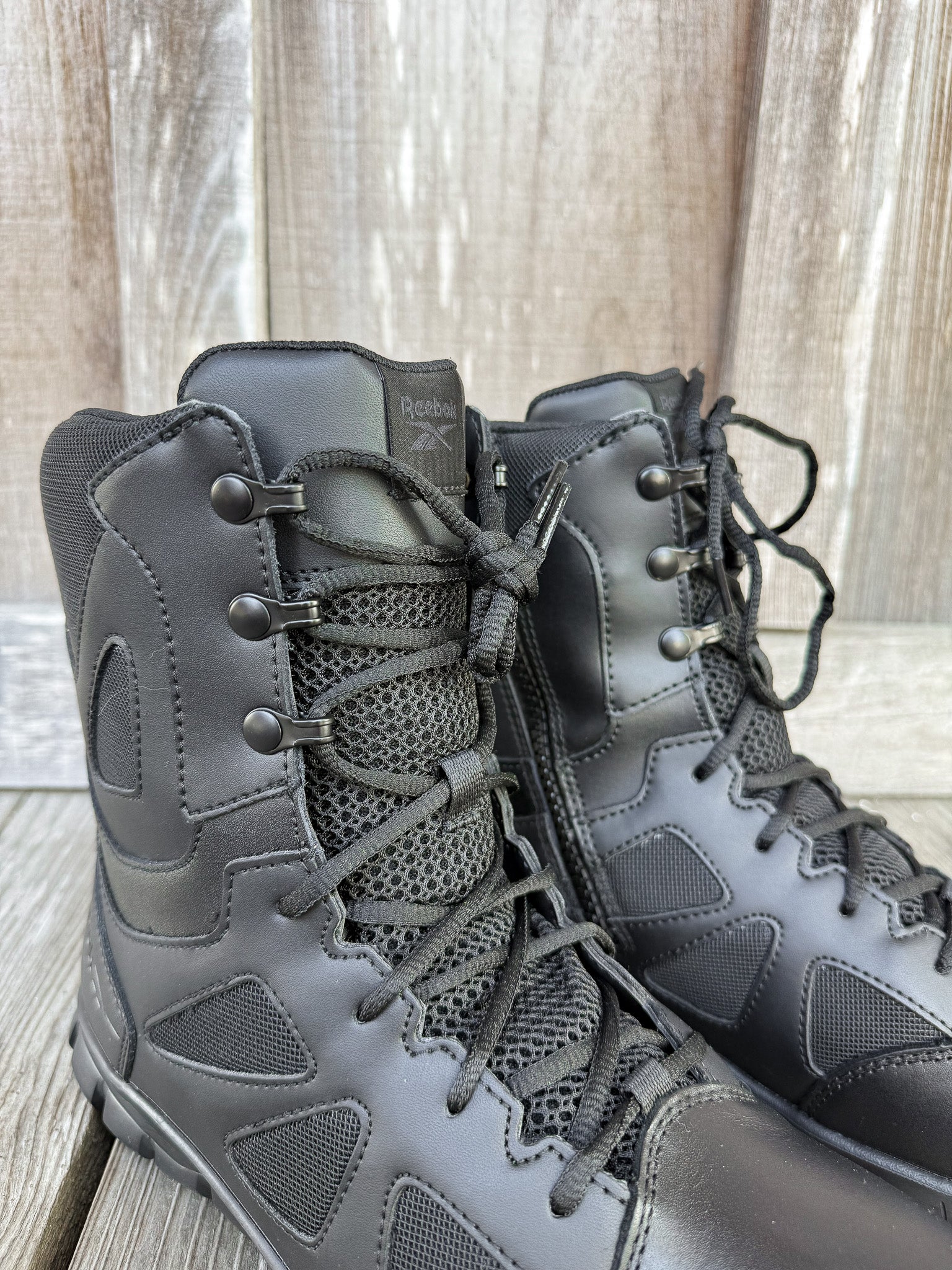 RB8805 | 8" Tactical Boot with Side Zipper Black Boots