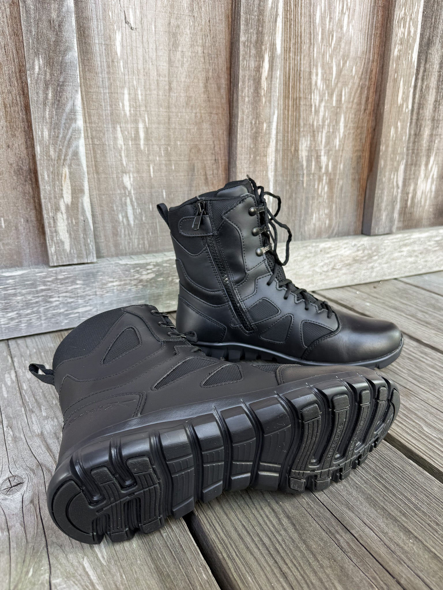 RB8805 | 8" Tactical Boot with Side Zipper Black Boots