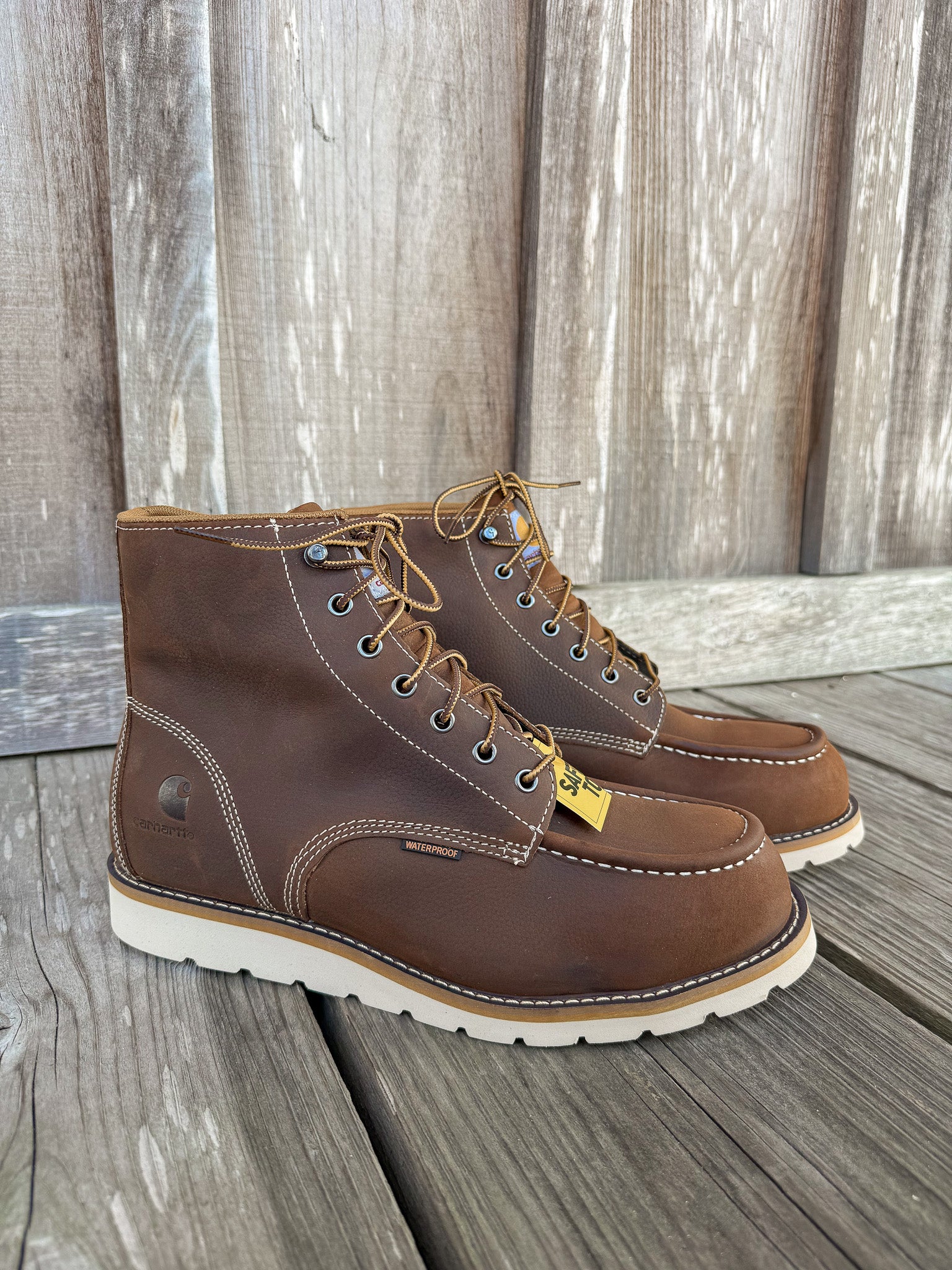CMW6295 | Carhartt 6” Waterproof Round Steel Toe Wedge Moc Boots