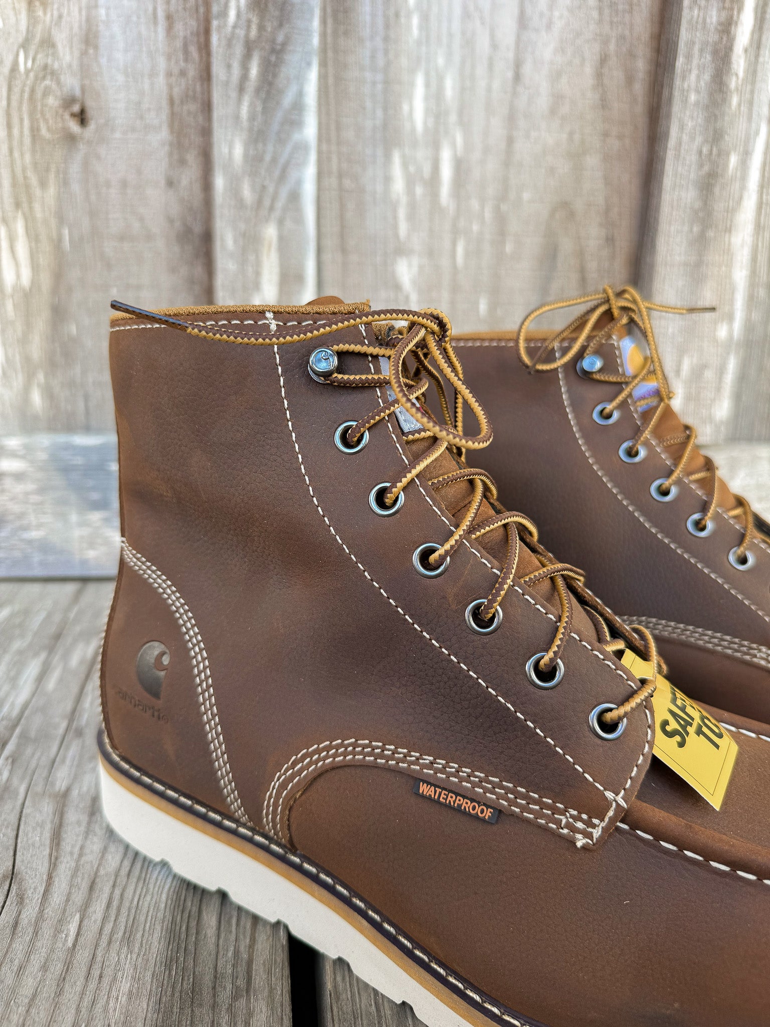 CMW6295 | Carhartt 6” Waterproof Round Steel Toe Wedge Moc Boots