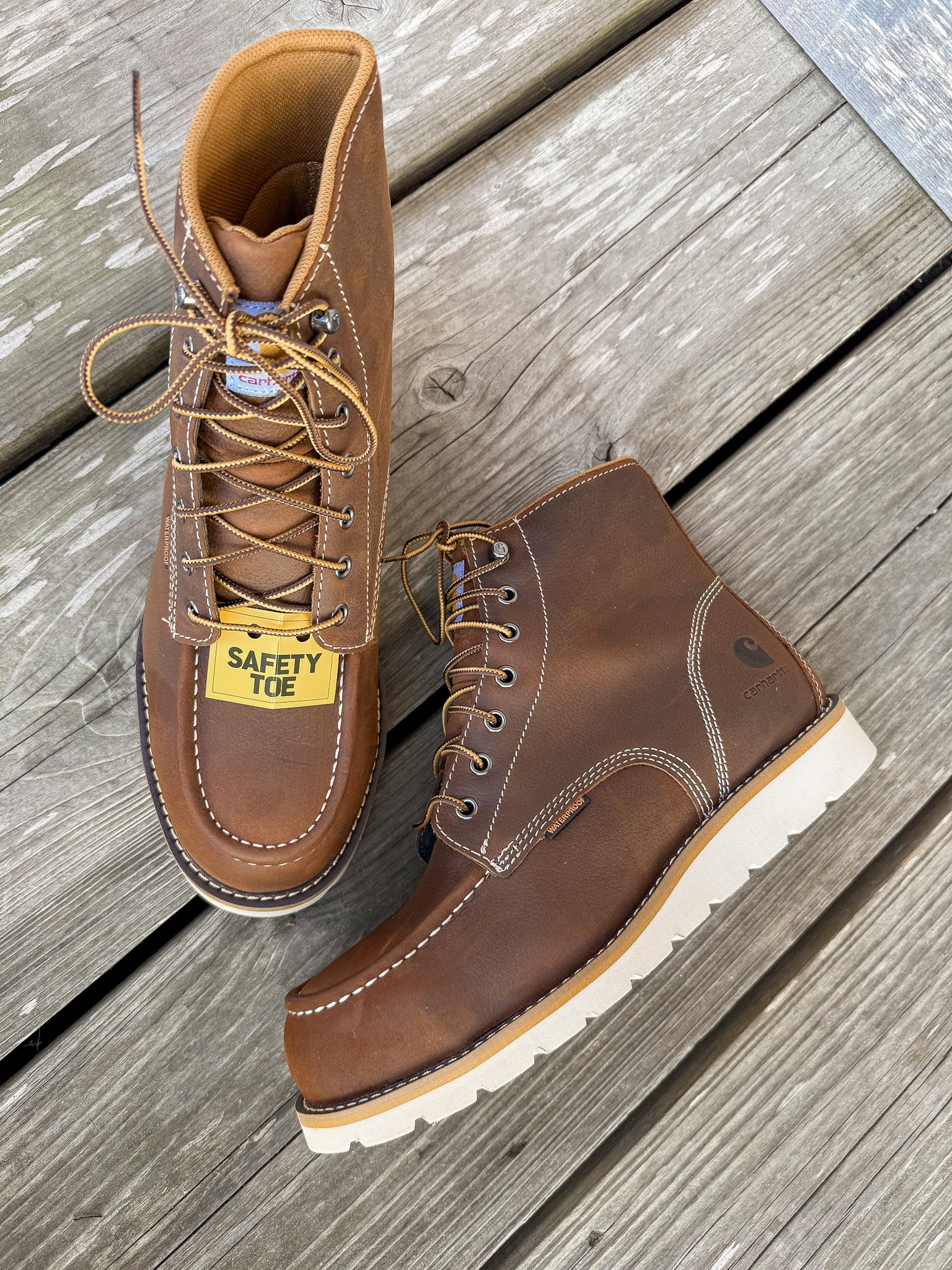 CMW6295 | Carhartt 6” Waterproof Round Steel Toe Wedge Moc Boots