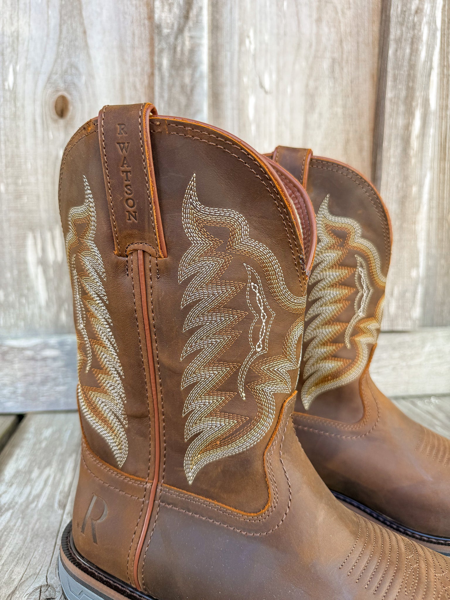 RW1804 | Crazy House Cowhide Square Toe Work Boots