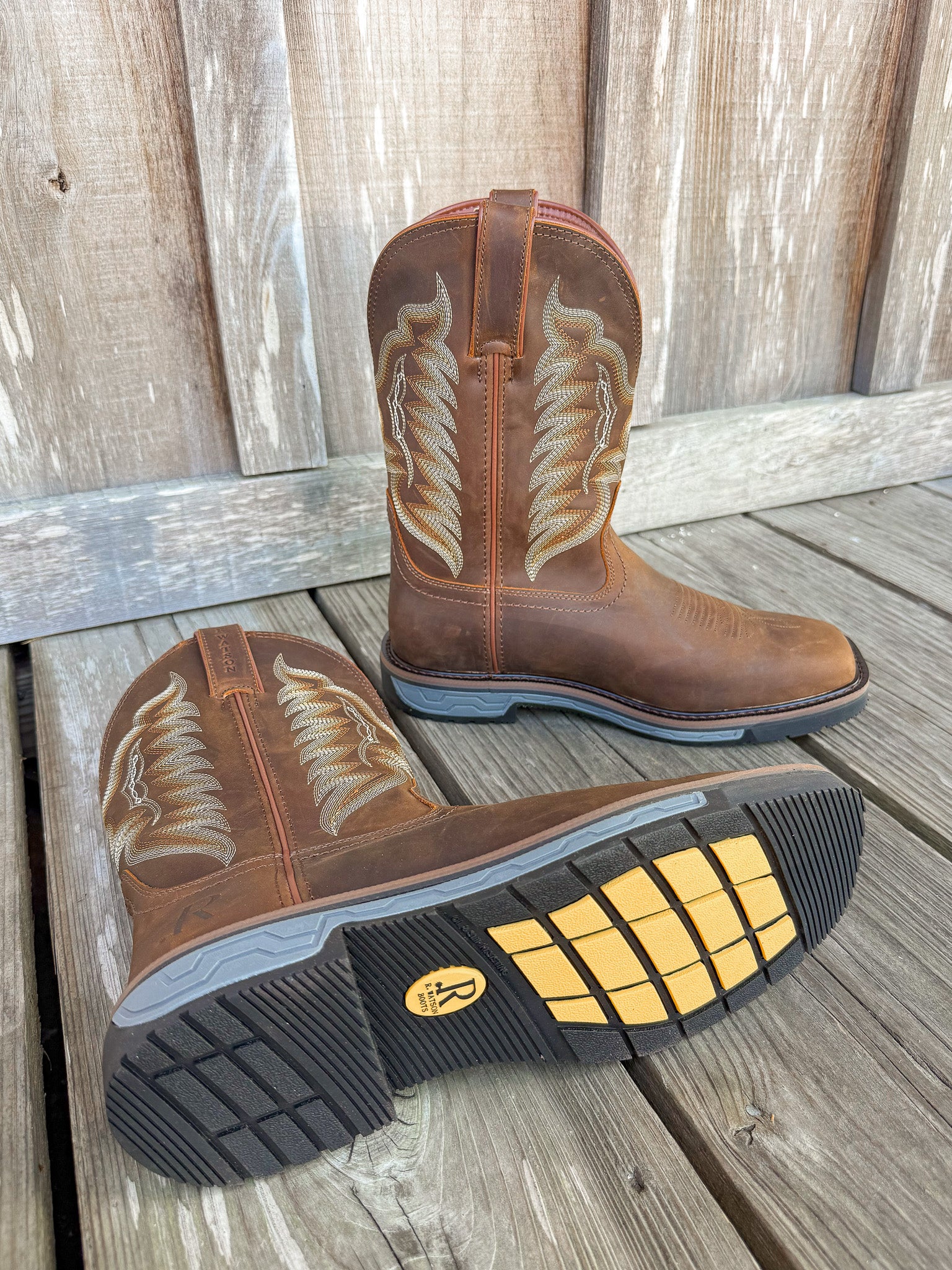 RW1804 | Crazy House Cowhide Square Toe Work Boots
