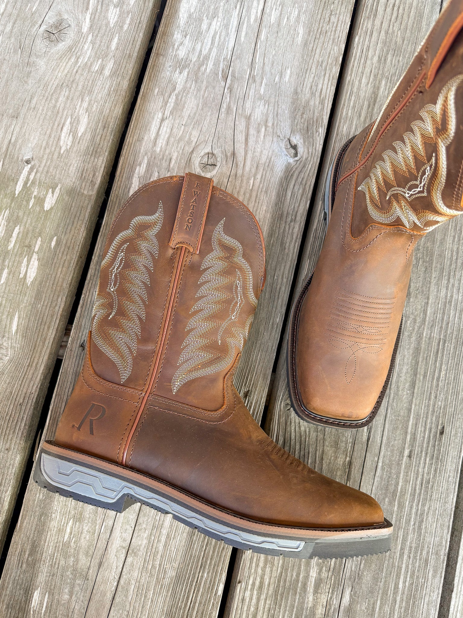 RW1804 | Crazy House Cowhide Square Toe Work Boots