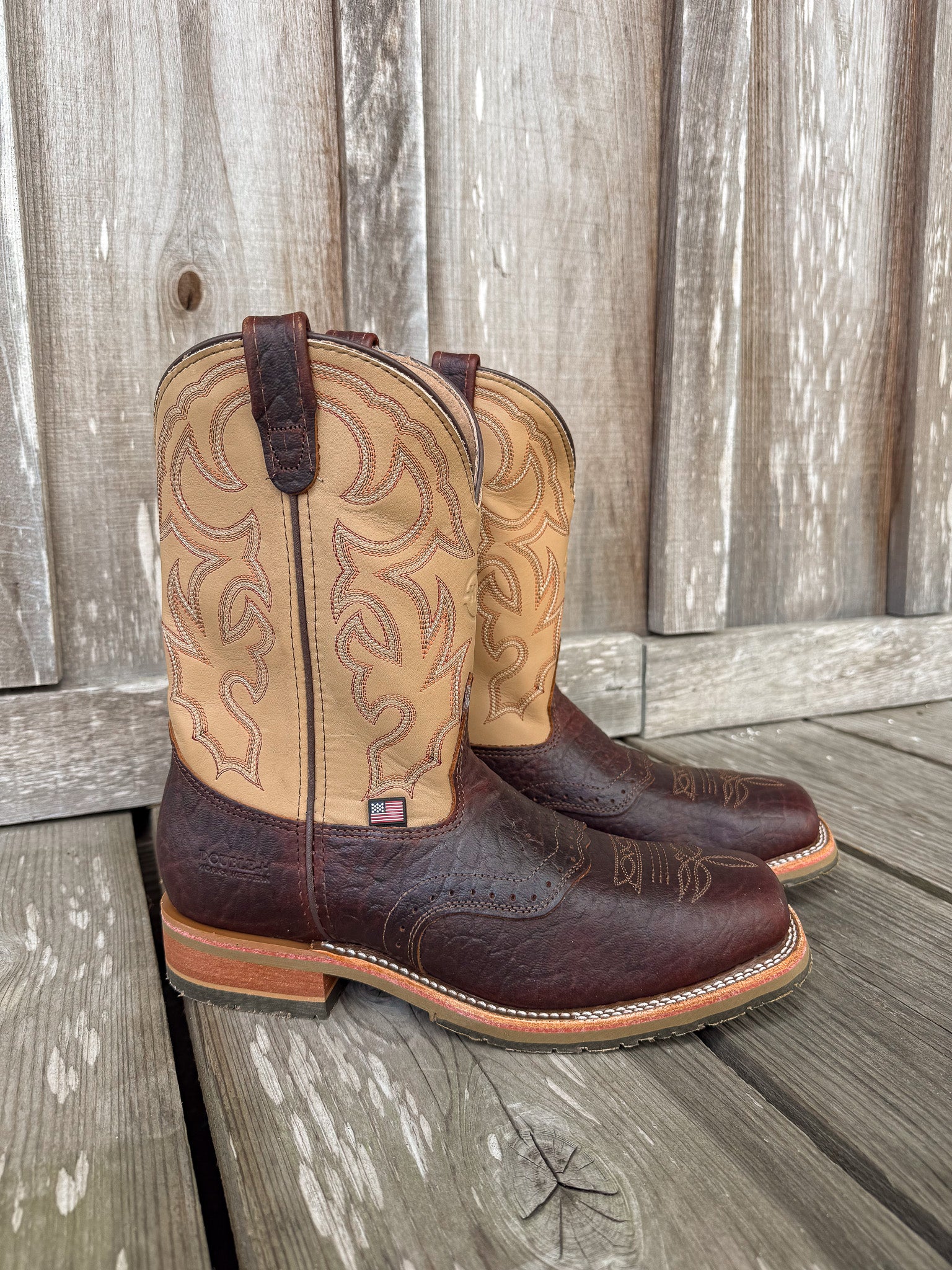 DH5305 | Graham Bison Leather Square Steel Toe Work Boots