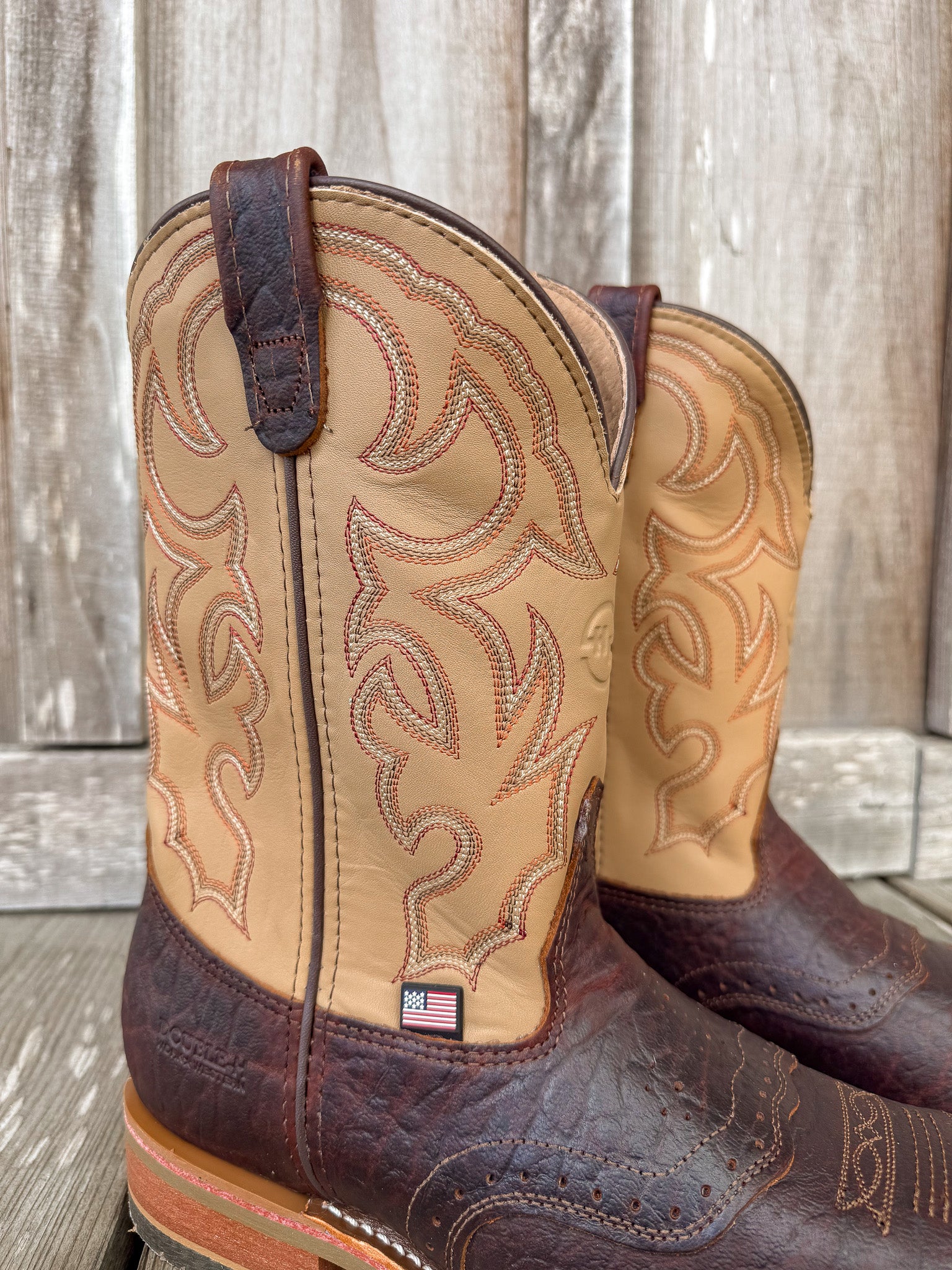 DH5305 | Graham Bison Leather Square Steel Toe Work Boots