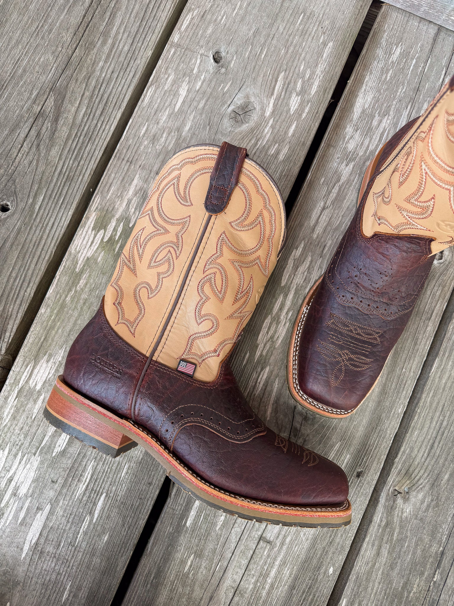DH5305 | Graham Bison Leather Square Steel Toe Work Boots