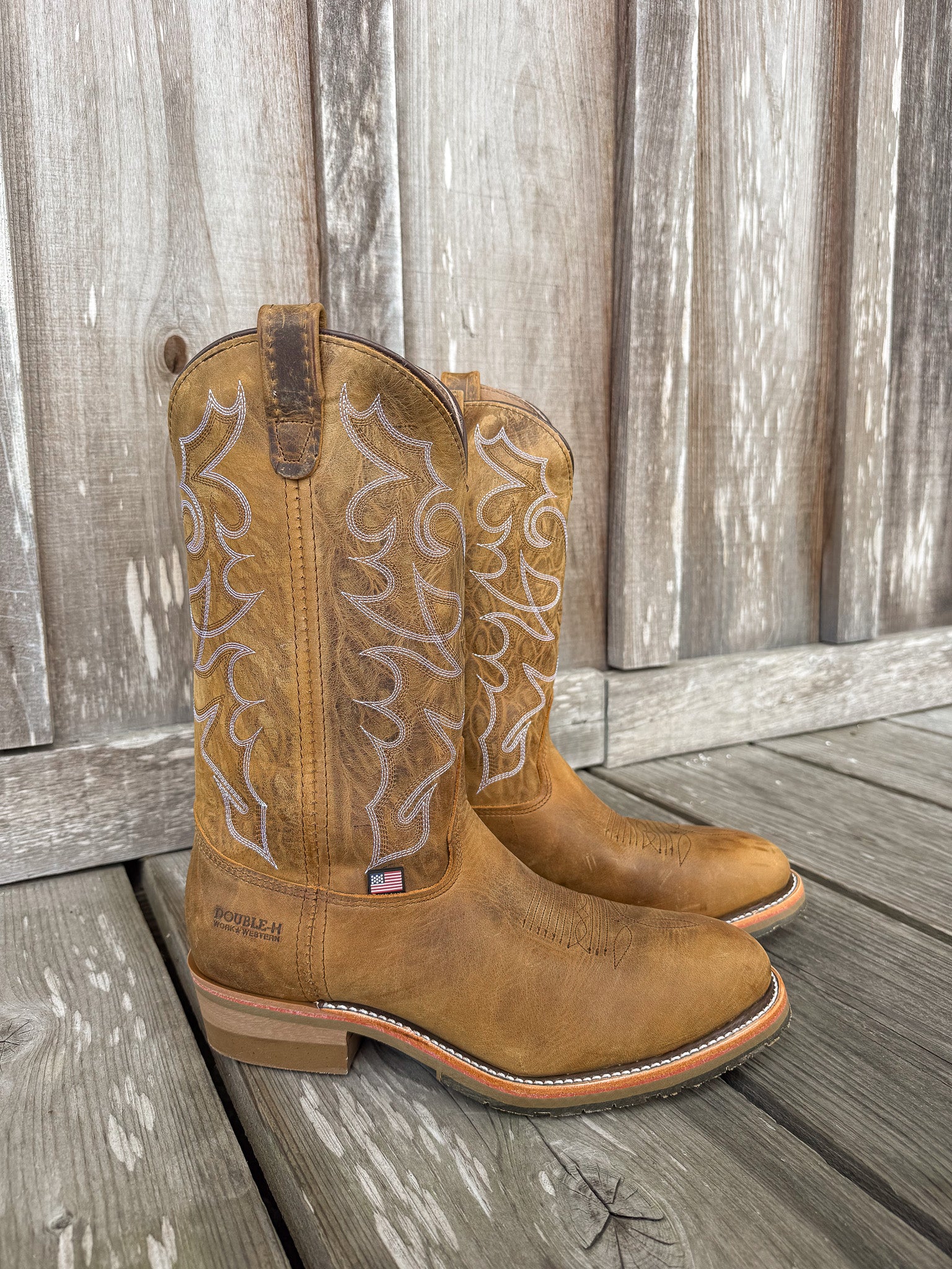 DH1592 | Dylan Round Steel Toe Cowboy Work Boot