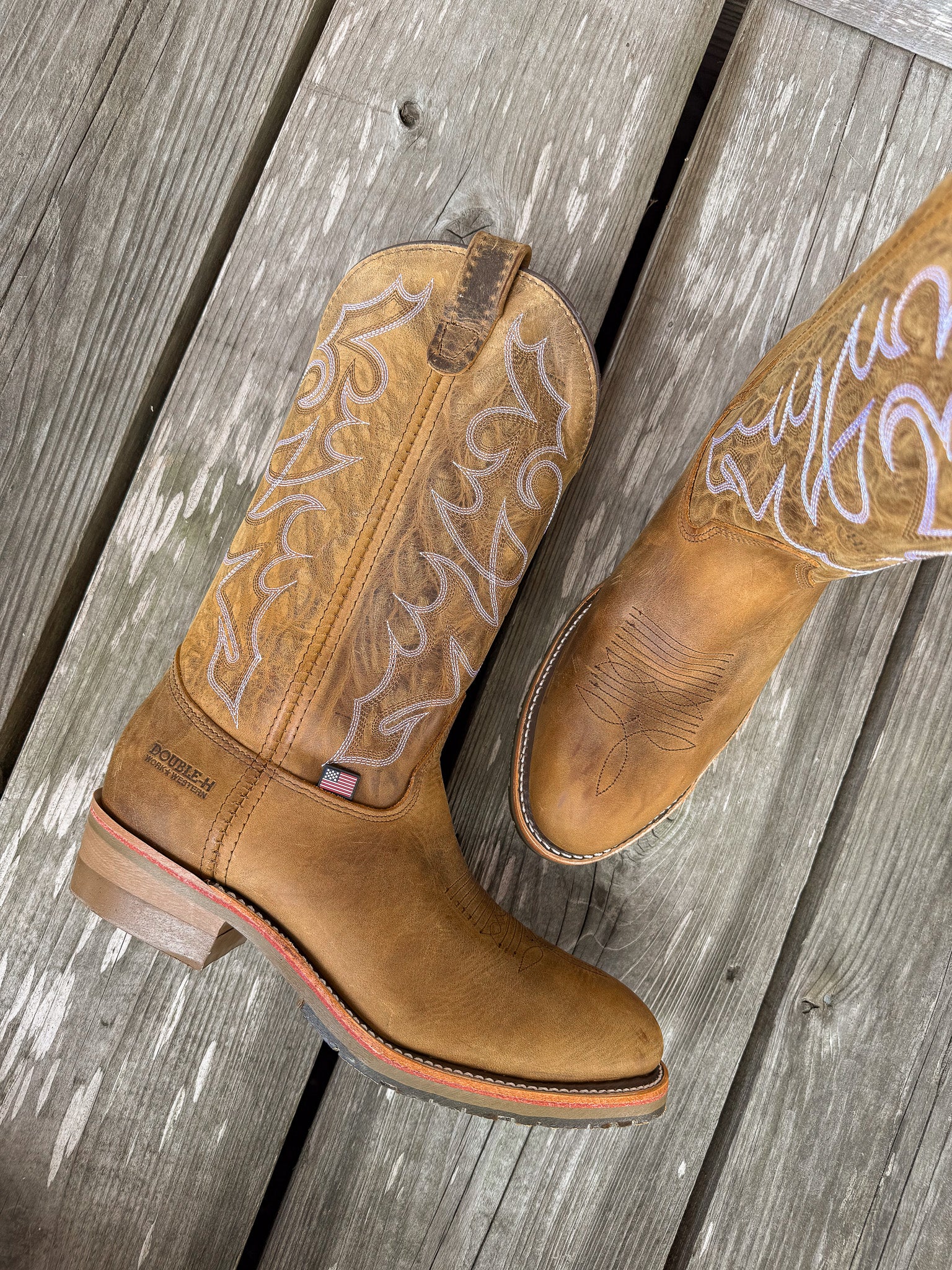 DH1592 | Dylan Round Steel Toe Cowboy Work Boot