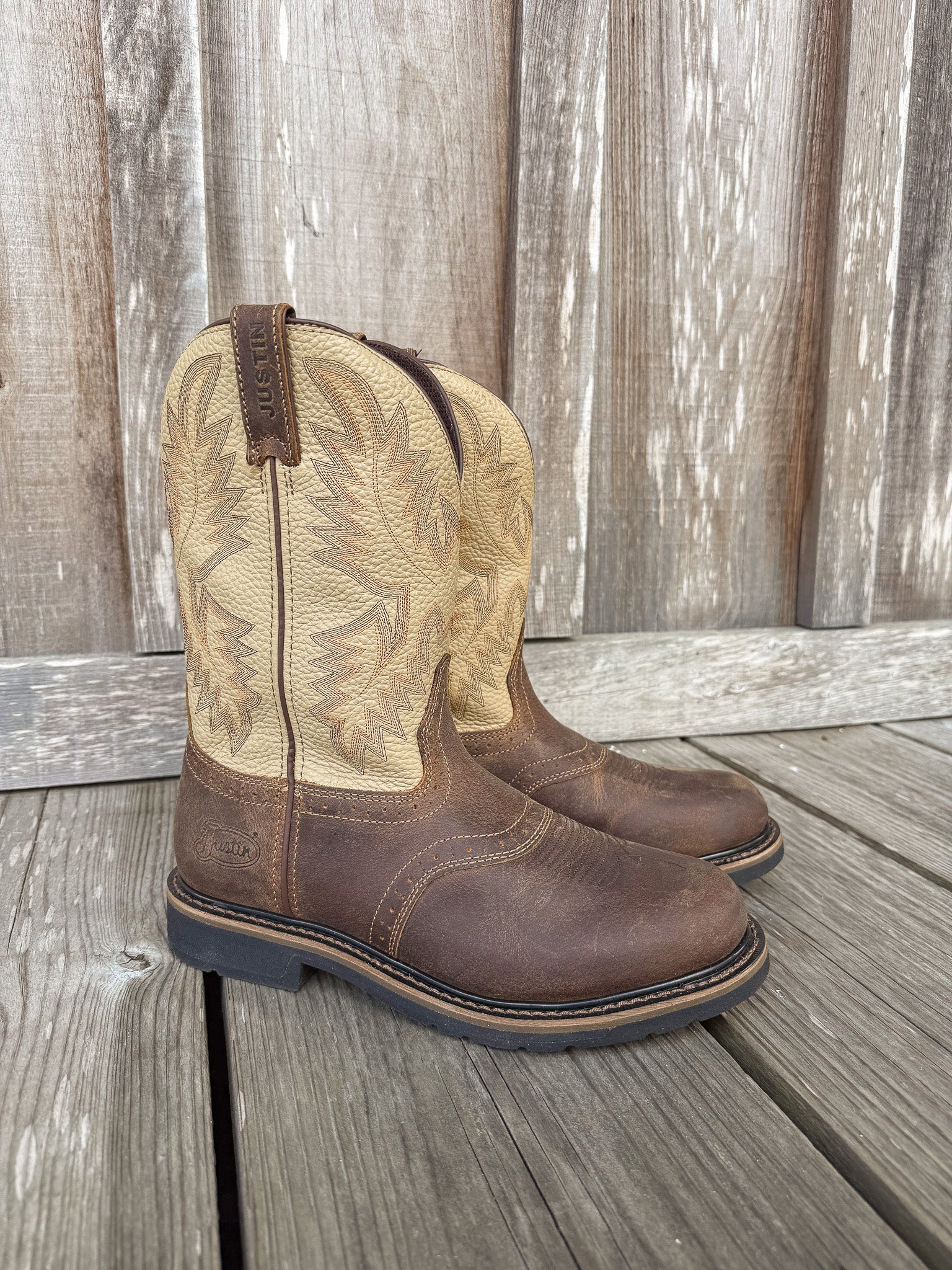 SE4660 | Men's Justin Superintendent Round Toe Work Boots