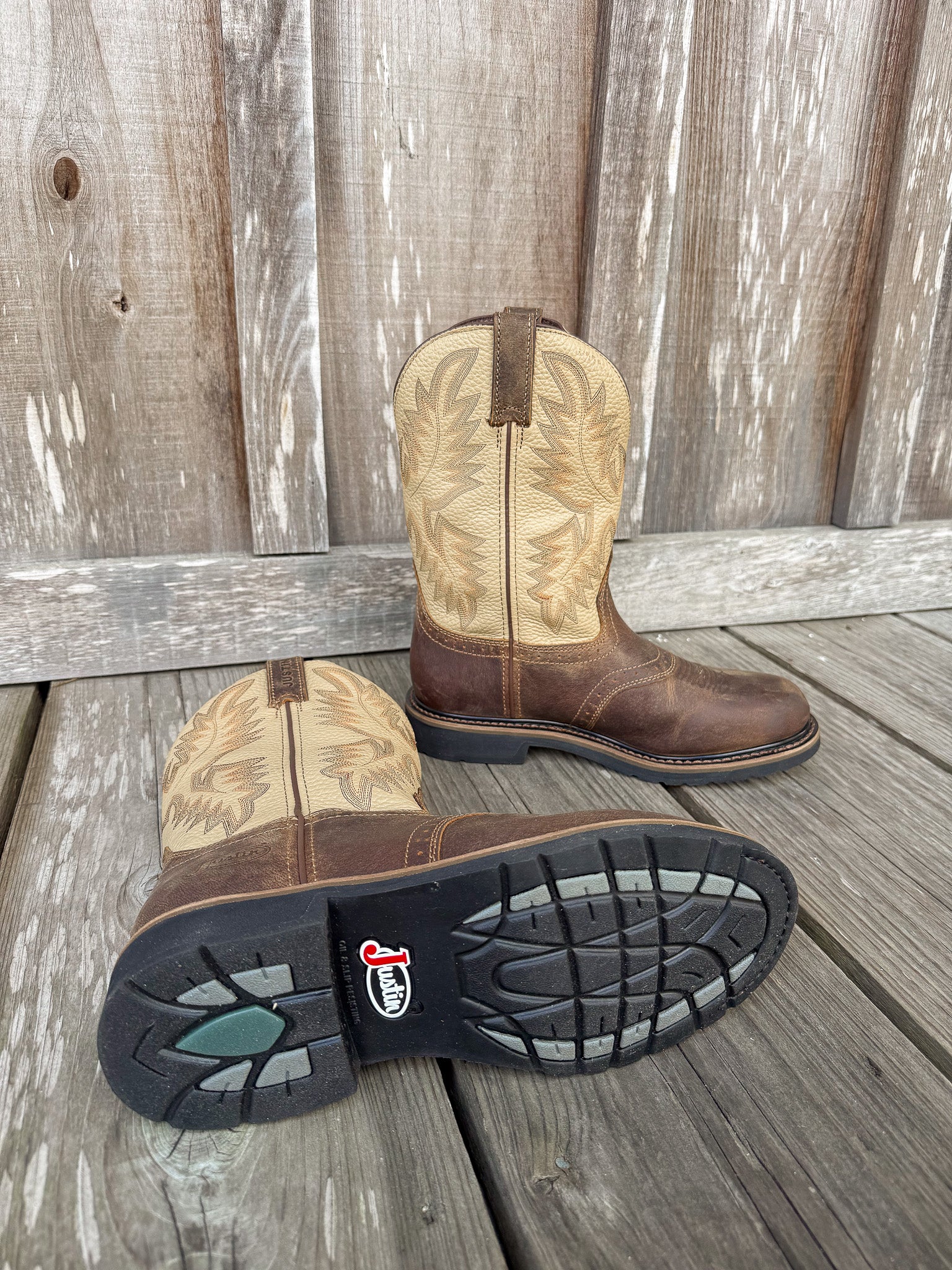 SE4660 | Men's Justin Superintendent Round Toe Work Boots