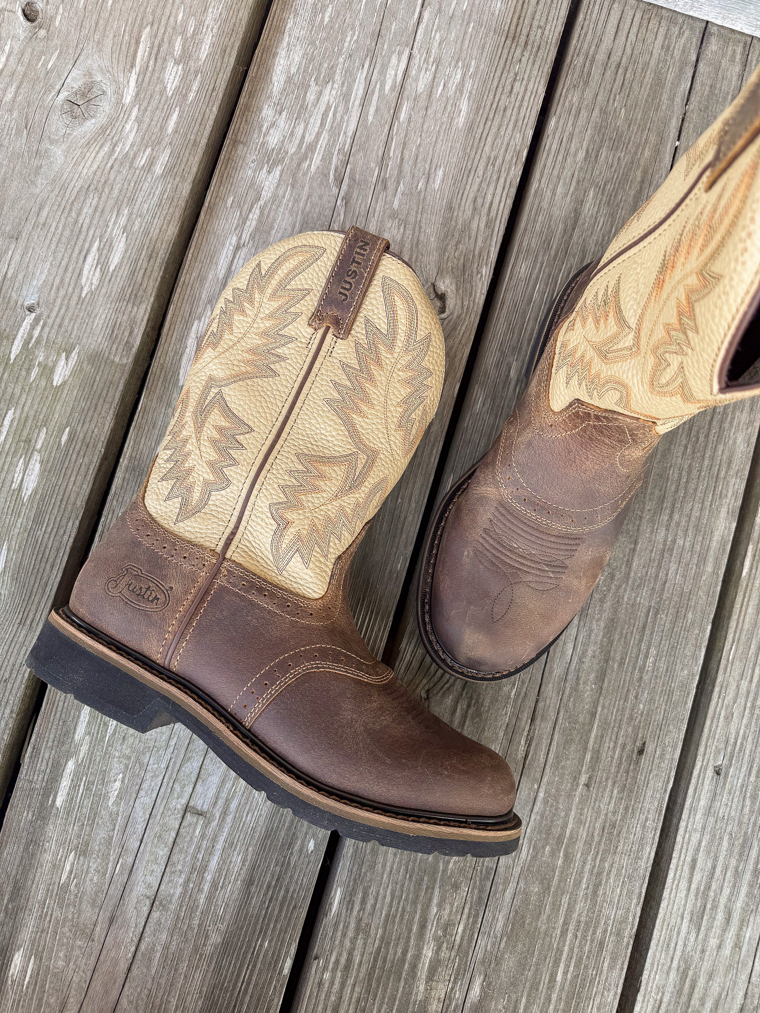 SE4660 | Men's Justin Superintendent Round Toe Work Boots