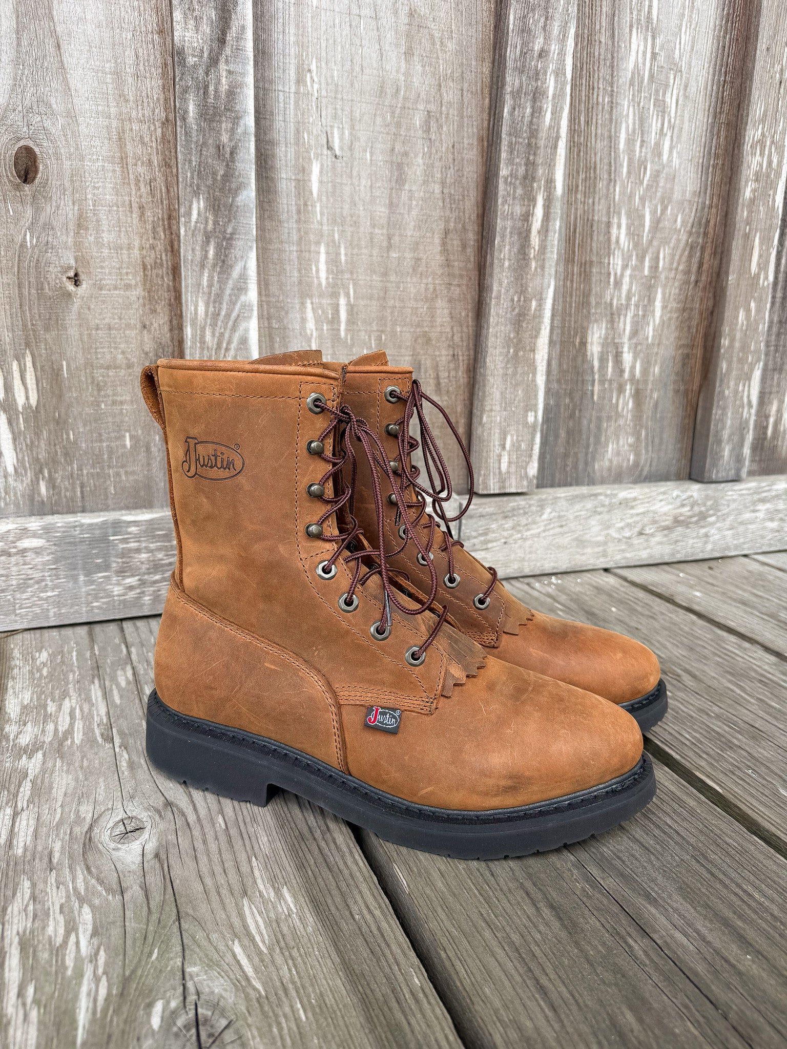 OW760 | Livestock 8" Round Toe Work Boots