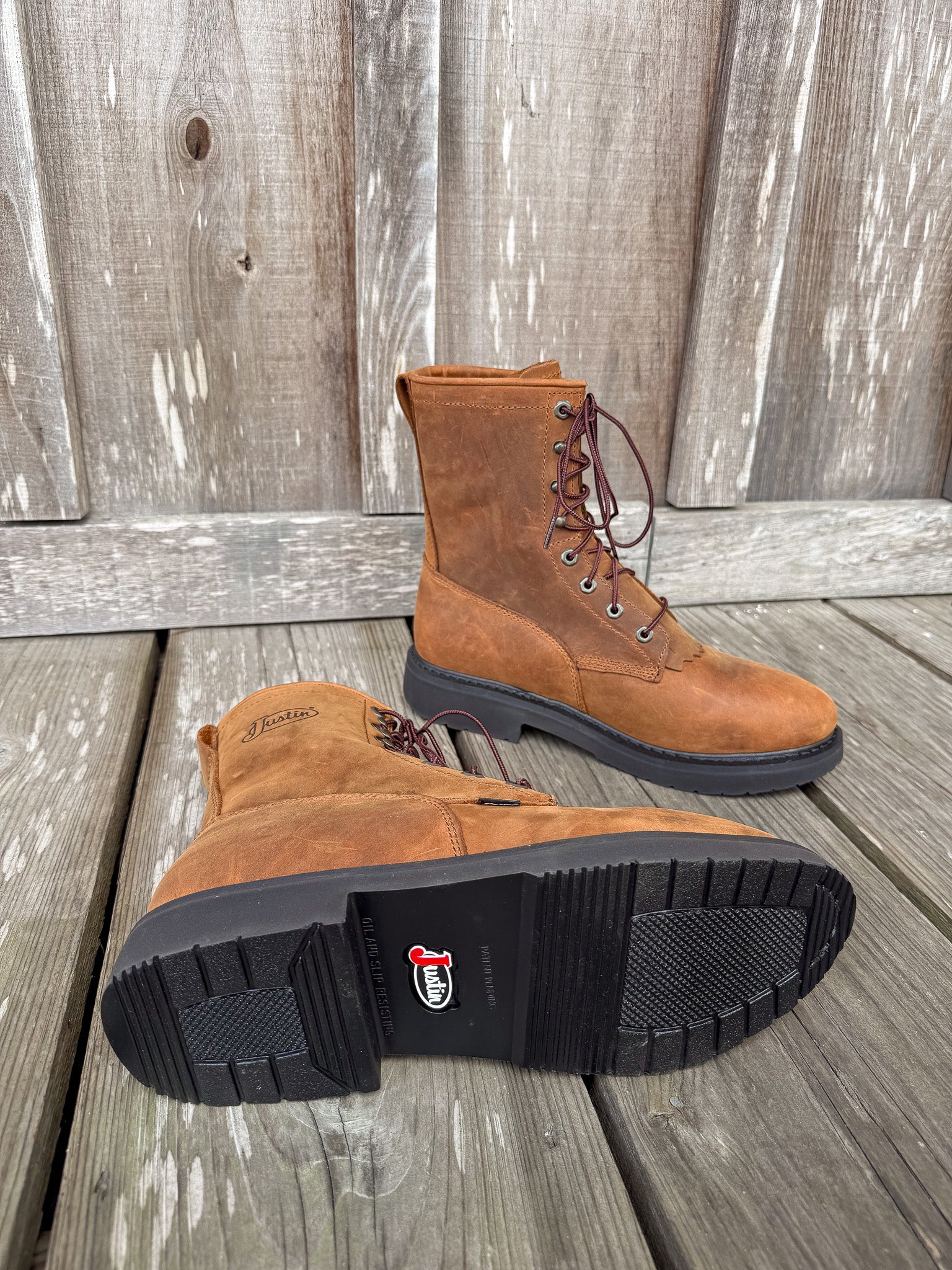 OW760 | Livestock 8" Round Toe Work Boots