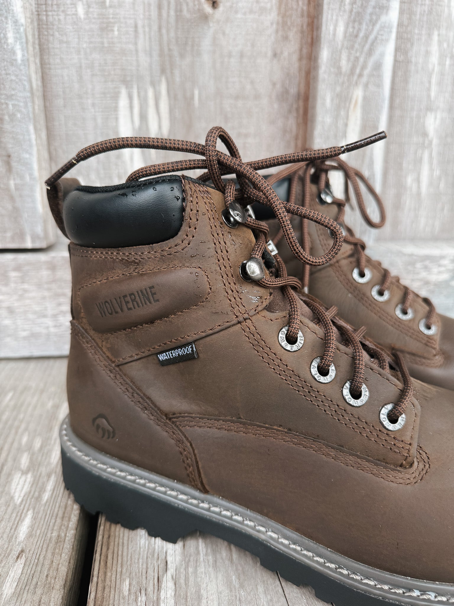 W10633 | Waterproof Round Steel Toe 6" Work Boots
