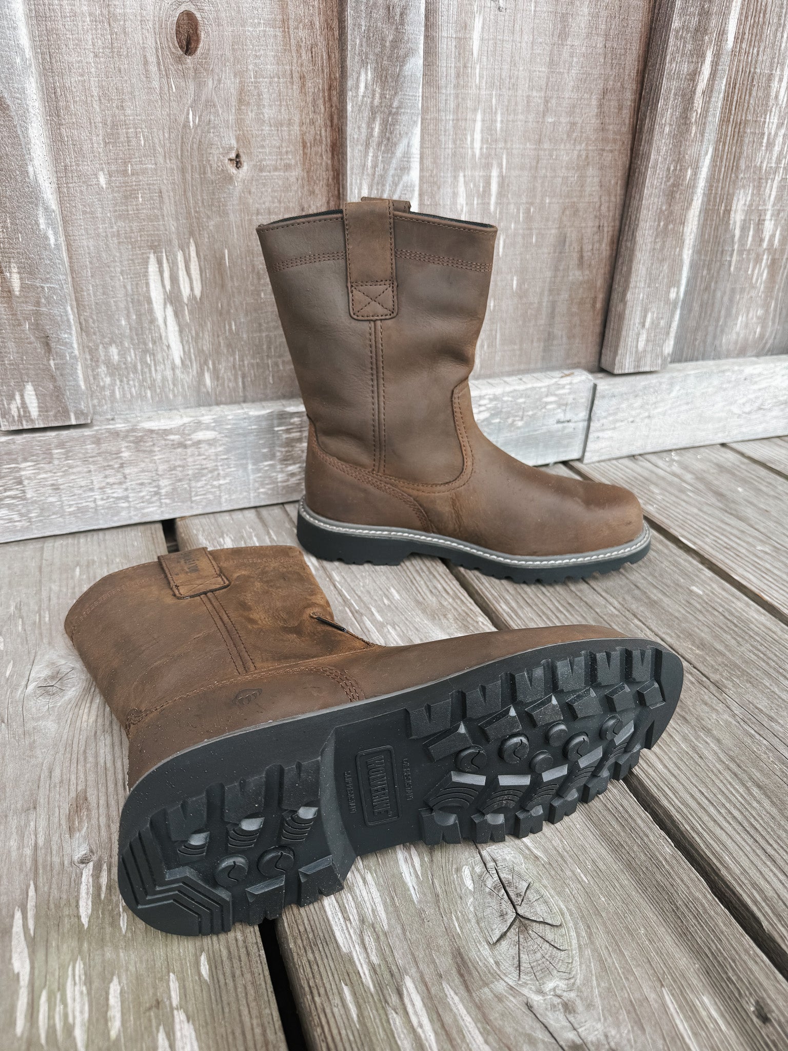 W10680 | Floorhand Waterproof Round Steel Toe Wellington Work Boots