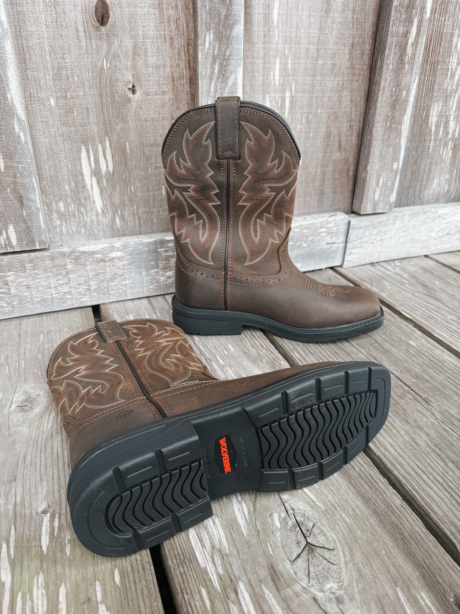 W251049 | Rancher Level Waterproof Square Steel Toe Wellington Boots